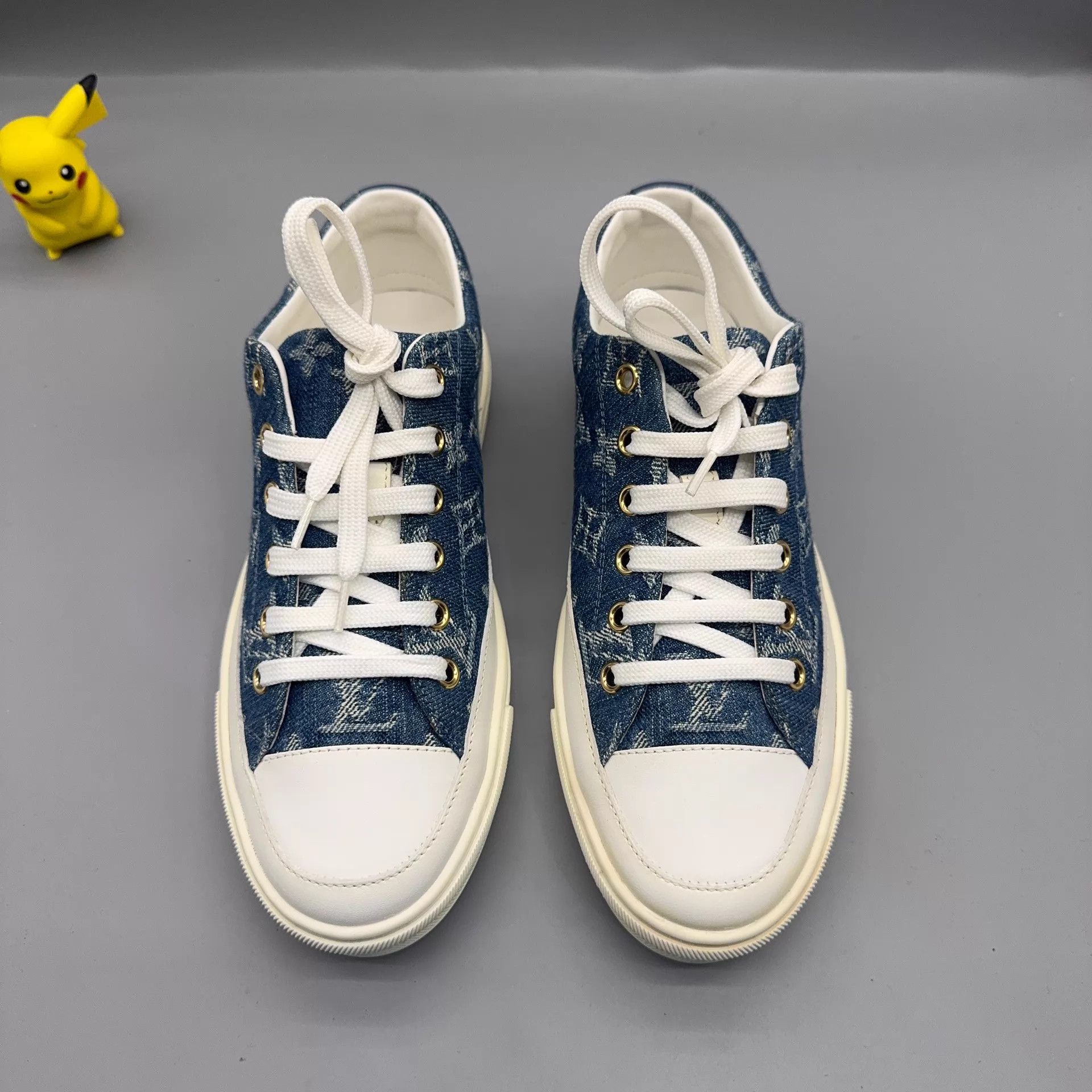 Louis Vuitton Louis Vuitton Stellar Denim Blue Sneakers Size US 5 / IT 35 - 2 Thumbnail
