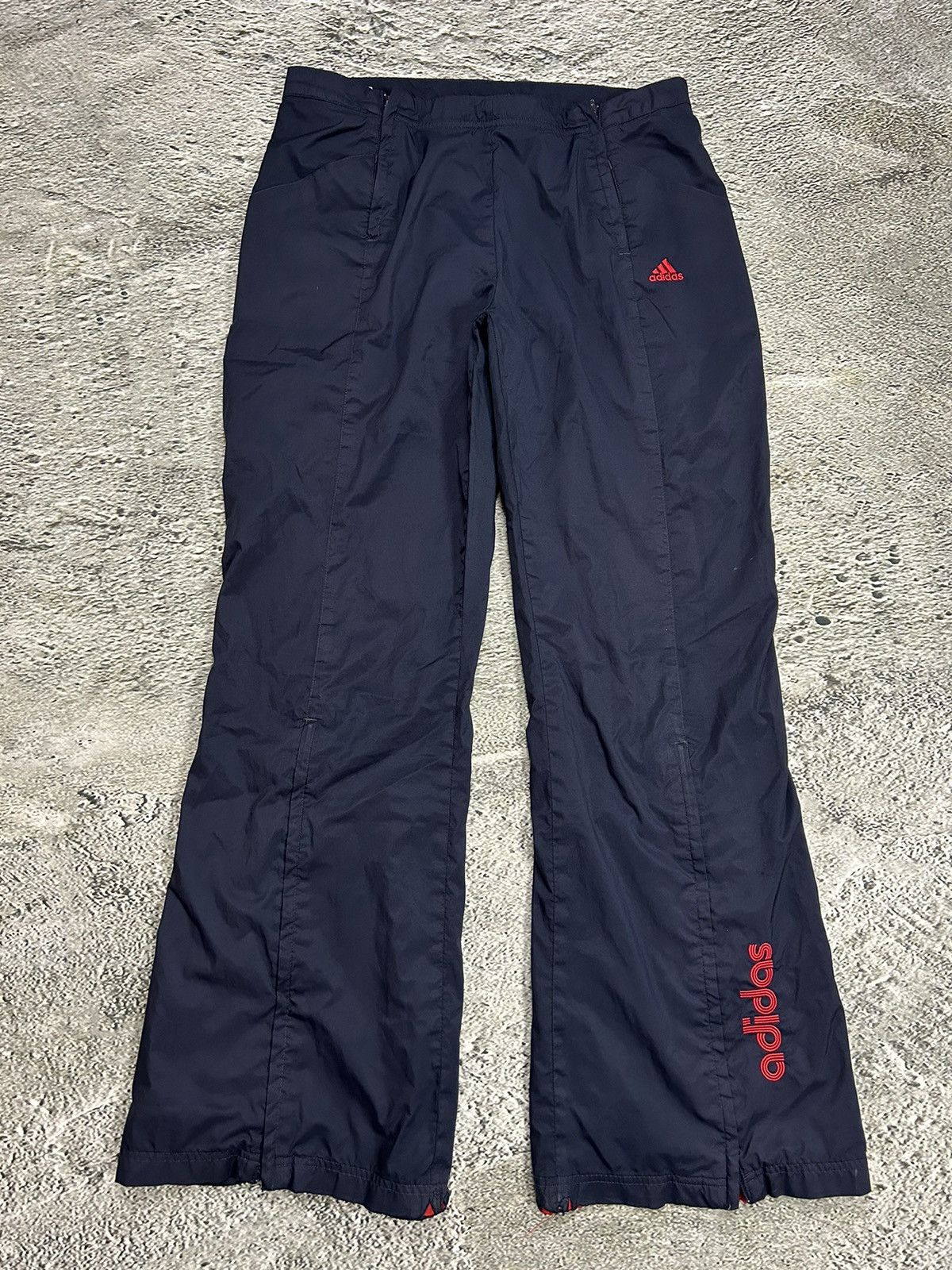 Adidas Adidas vintage navy red nylon track pants bootcut 2000s Size US 32 / EU 48 - 1 Thumbnail