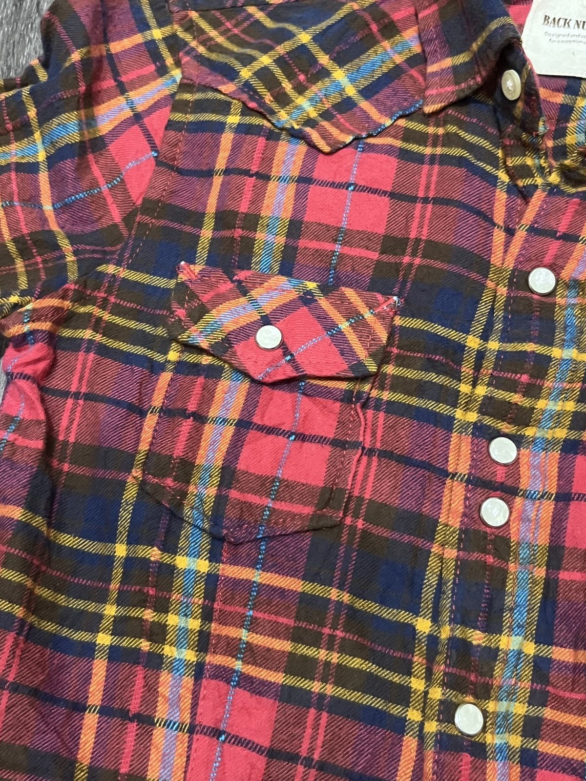 Hysteric Glamour Back Number Women Flannel Shirt Size L / US 10 / IT 46 - 4 Thumbnail
