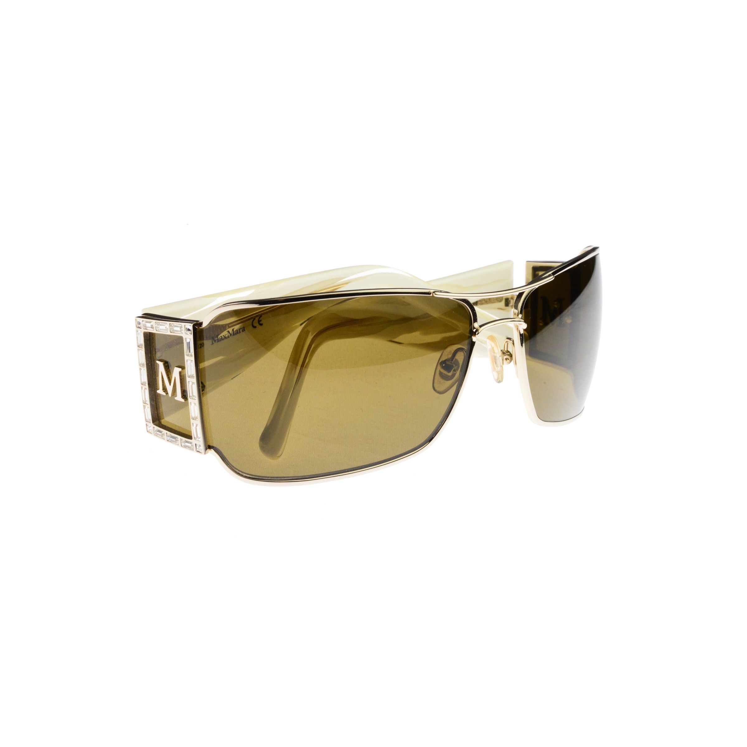 Max Mara Max Mara '00s White Wrap Around Oversized Sunglasses Size ONE SIZE - 4 Thumbnail