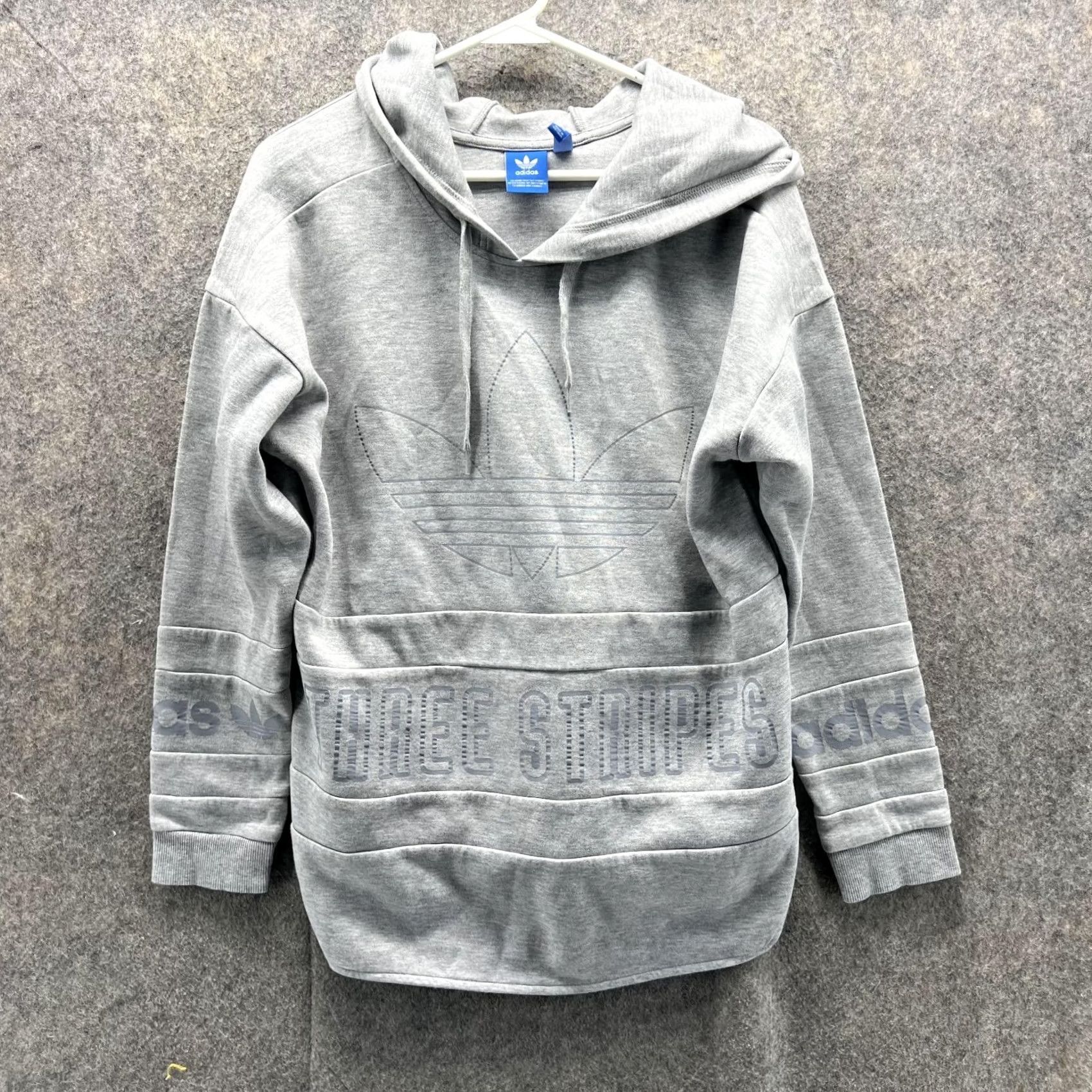 Adidas Adidas Sweater Women Small Gray Hoodie Sweatshirt Pullover Trefoil Original Size S / US 4 / IT 40 - 2 Thumbnail