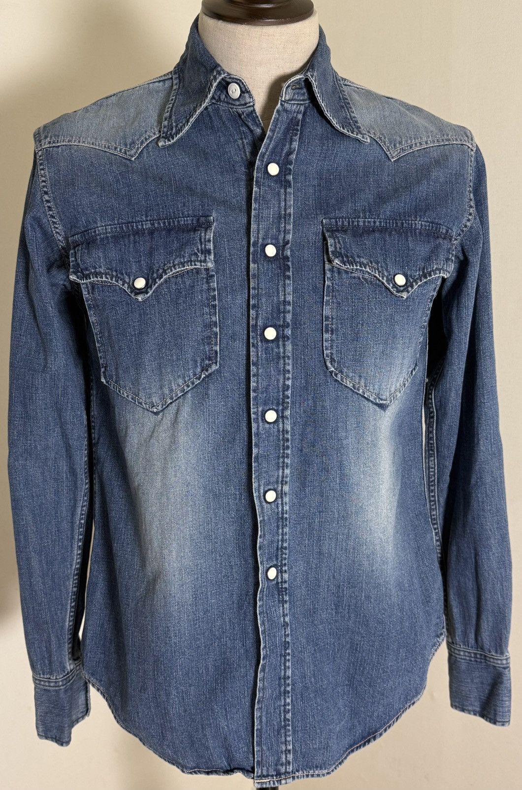 FOB Factory FOB Factory F3152 Denim Western Shirt – Made in Japan – M Size US M / EU 48-50 / 2 - 2 Thumbnail