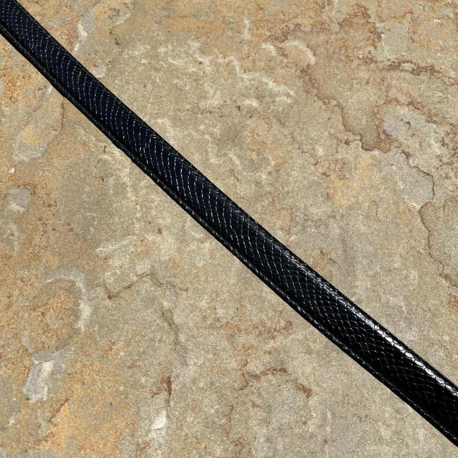 Vintage Neo-Vintage Y2K Black Crocodile Embossed Faux Leather Belt Size ONE SIZE - 3 Thumbnail