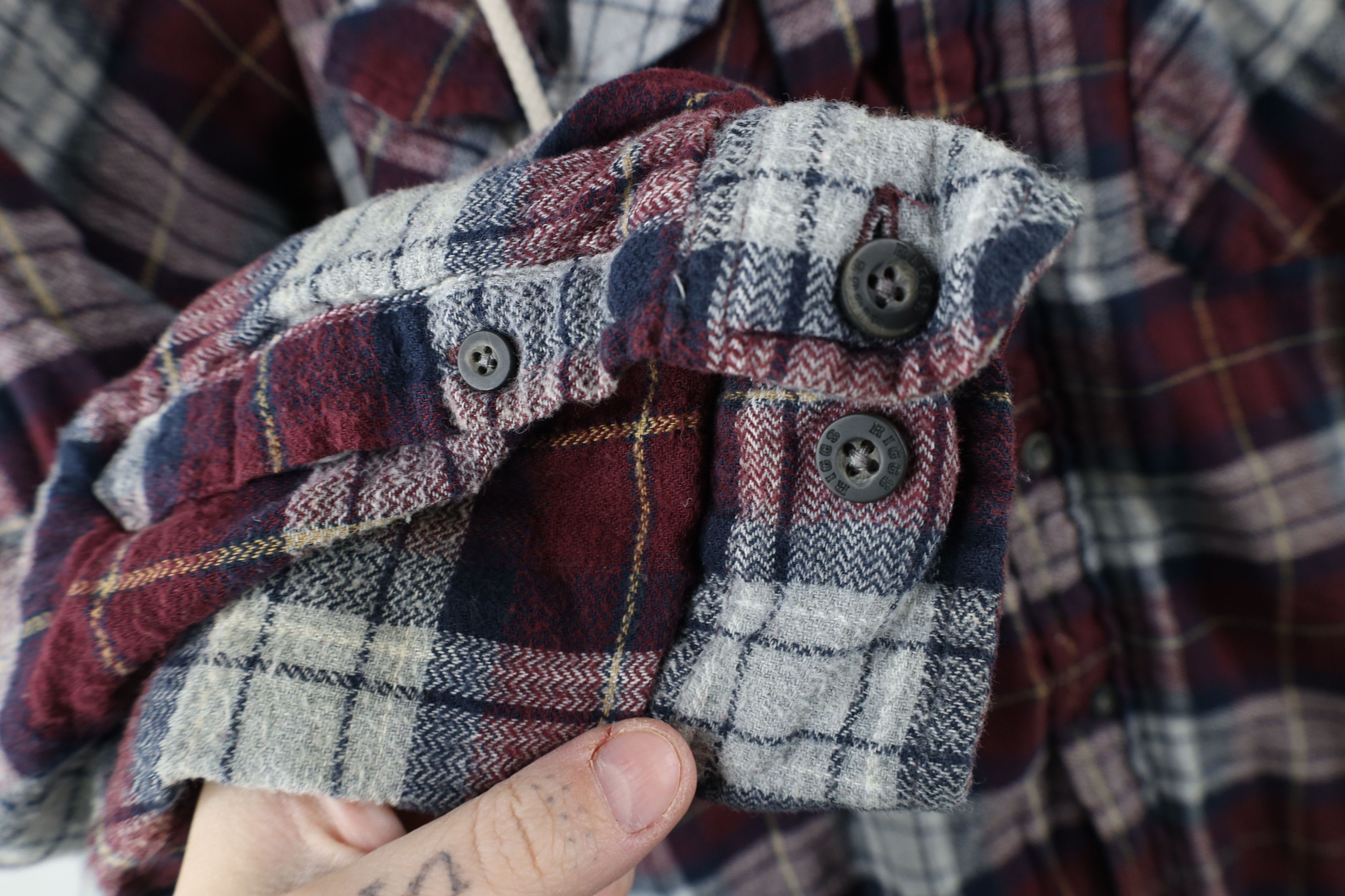 Vintage × Wrangler Vintage Wrangler Hooded Flannel Shirt Jacket Jac Shirt Size US XXL / EU 58 / 5 - 7 Thumbnail