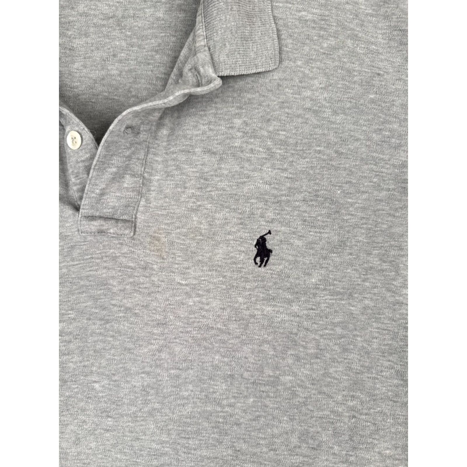 Ralph Lauren VINTAGE Ralph Lauren Polo Shirt Men Large Gray Cotton Jersey Pony Golf Size US L / EU 52-54 / 3 - 6 Thumbnail