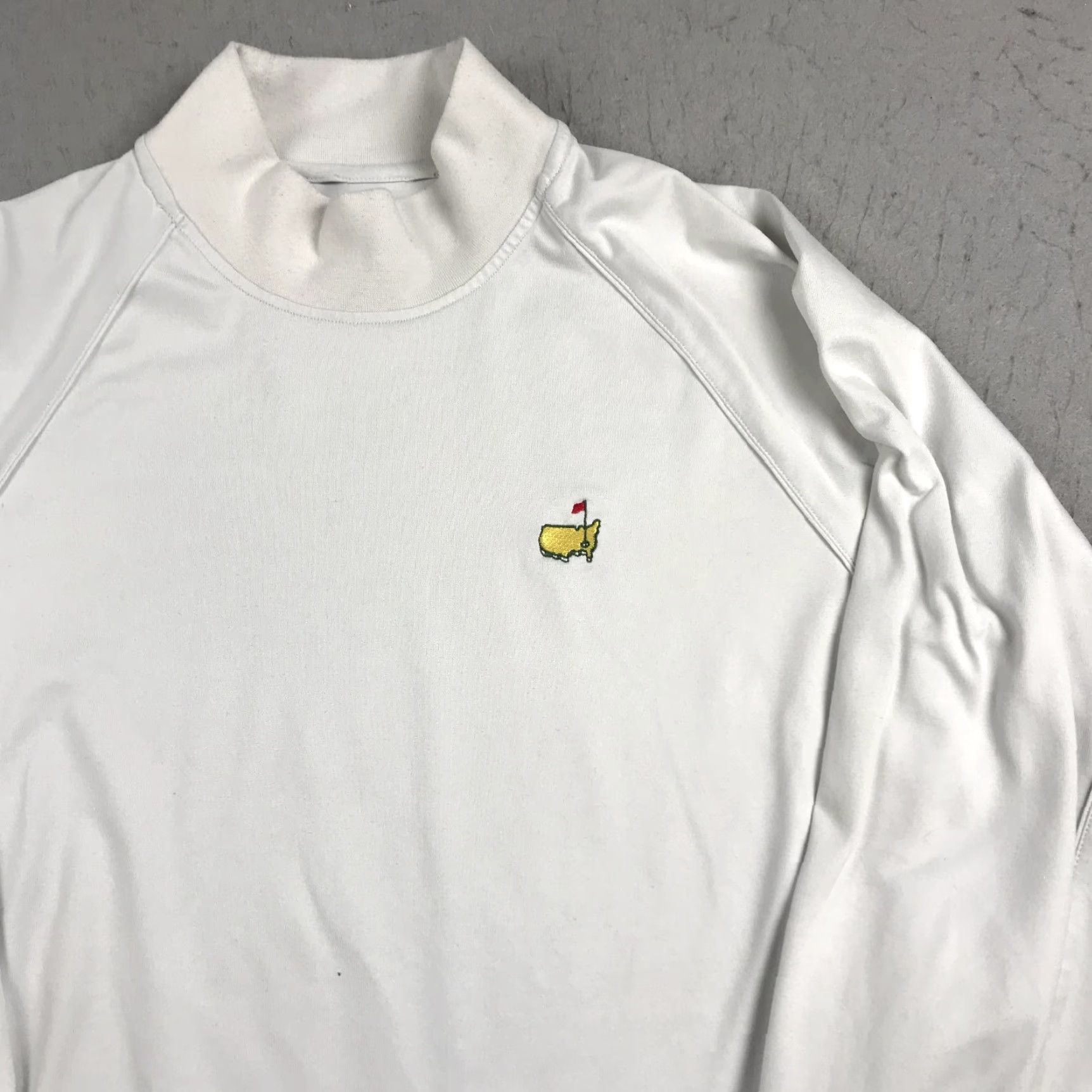 Vintage Masters Golf Shirt Mens M White Zero Restriction Mock Neck Augusta Logo Size US M / EU 48-50 / 2 - 2 Thumbnail
