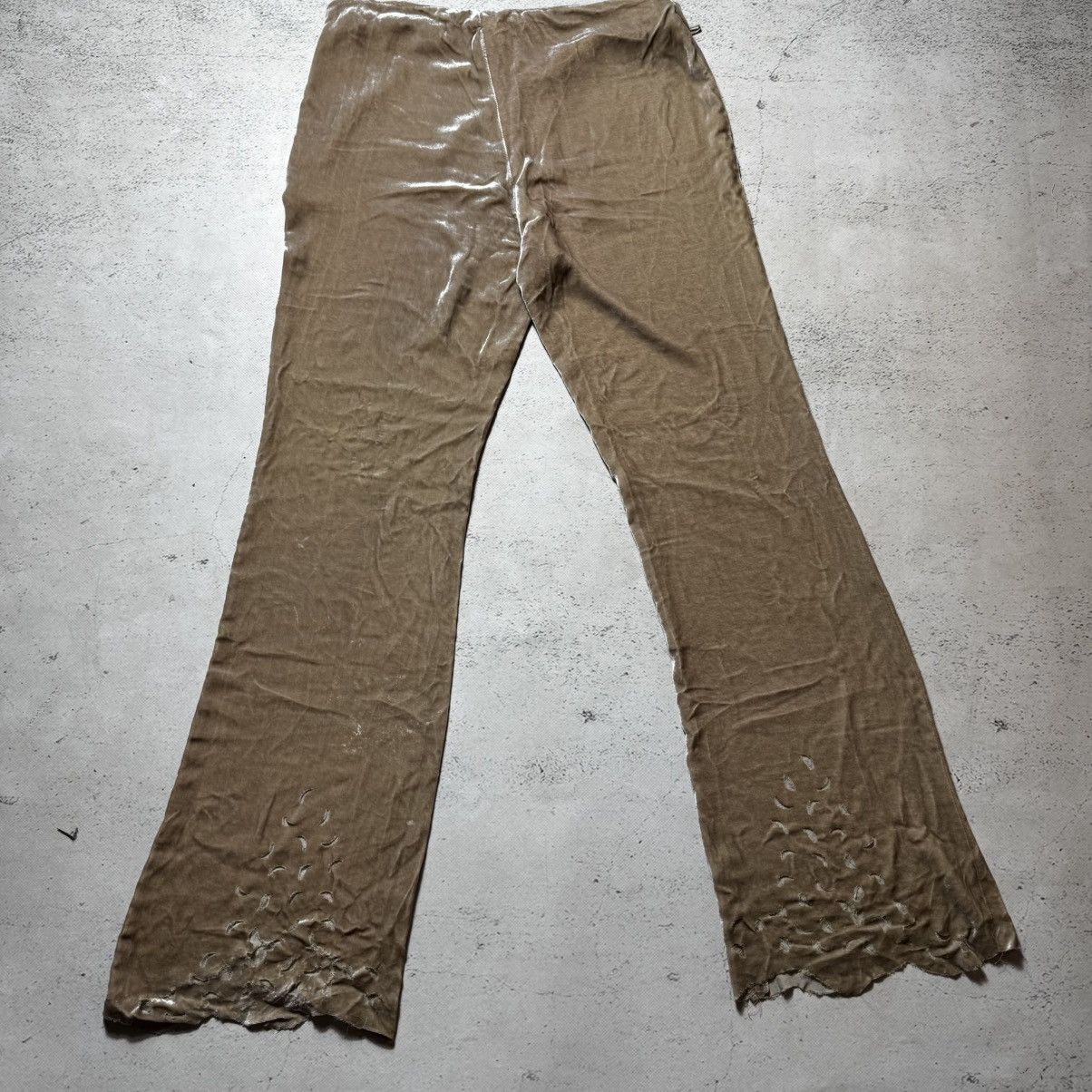 Roberto Cavalli vintage flared distressed class roberto cavalli velour pants Size 30" / US 8 / IT 44 - 14 Thumbnail