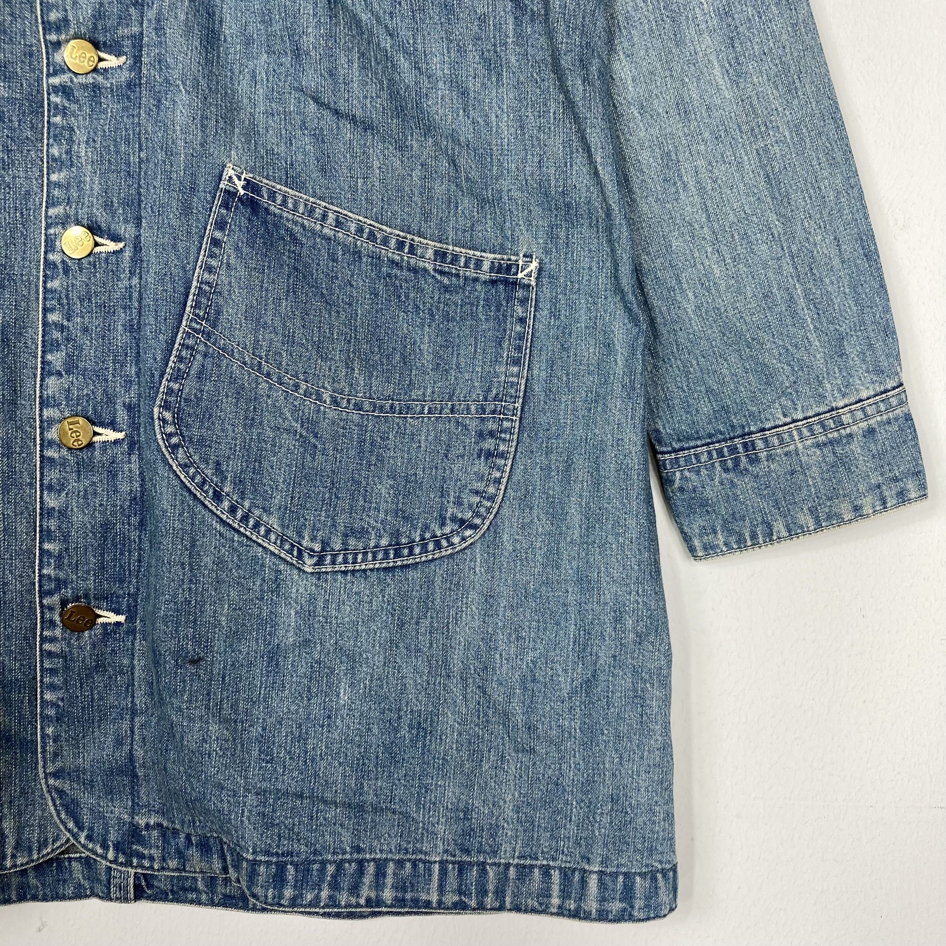 Japanese Brand Vintage X-GIRL x LEE Union Made Trench Denim Chore Jacket Size US S / EU 44-46 / 1 - 3 Thumbnail