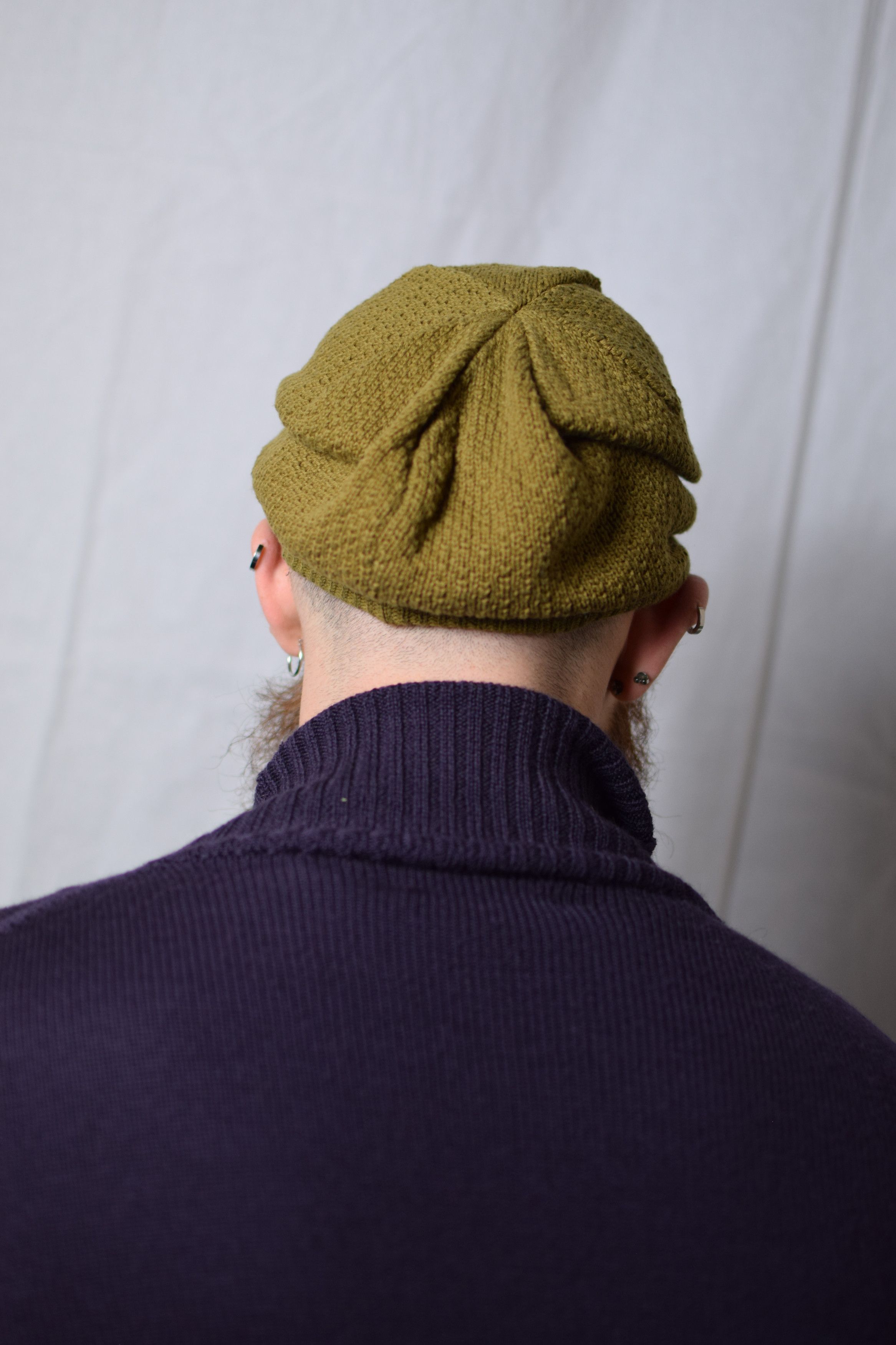 Yohji Yamamoto YYPH SS99 Khaki Knit Cap - HC-H01-056 Size ONE SIZE - 4 Thumbnail