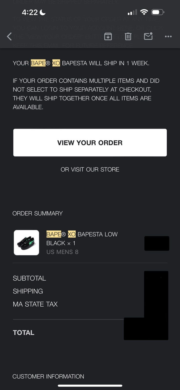 Bape × XO The Weeknd x Bape Size US 8 / EU 41 - 22 Thumbnail