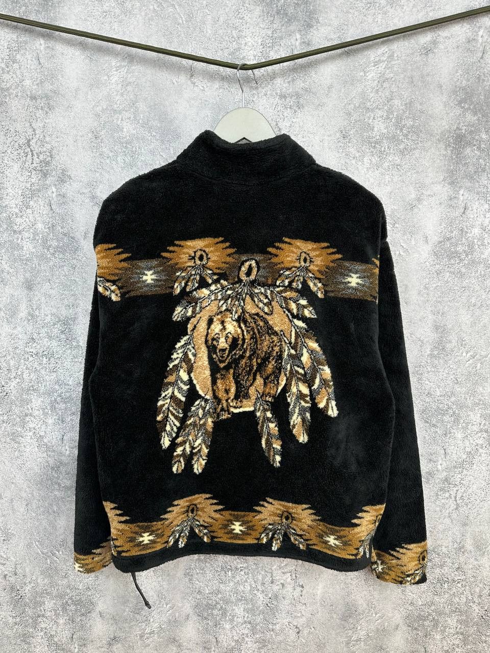 American Apparel Outback Trading Company "Bear" Native Pattern Fleece Jacket Size US L / EU 52-54 / 3 - 1 Thumbnail