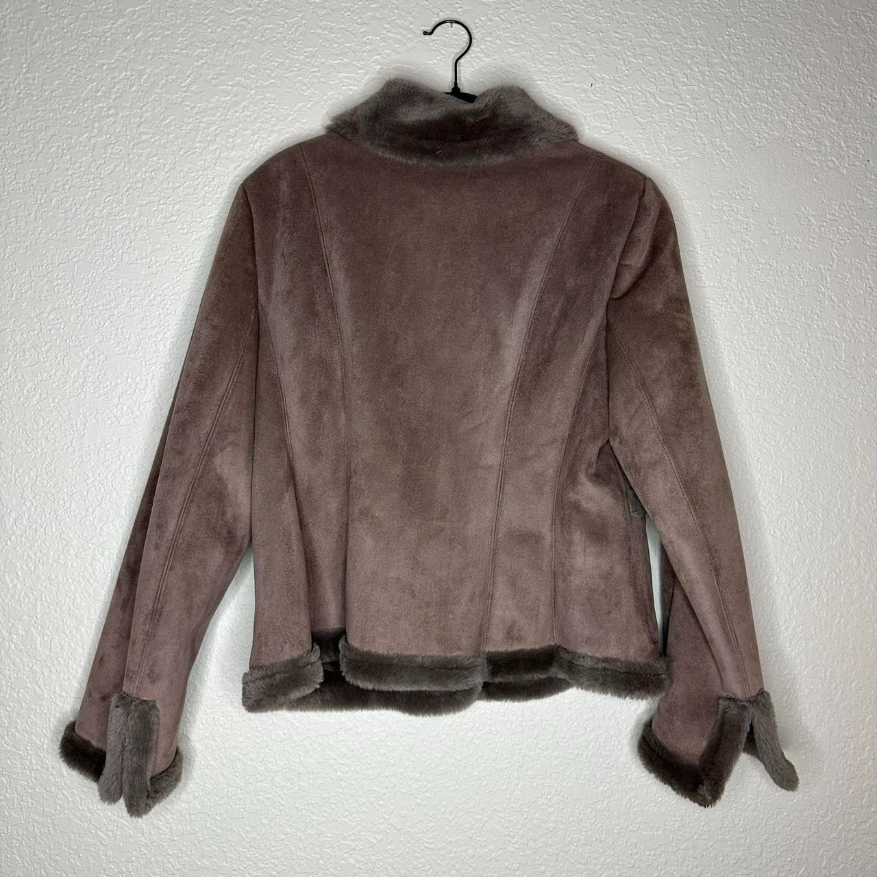 Ann Taylor Vintage Ann Taylor Suede Faux Fur Coat Size S / US 4 / IT 40 - 3 Thumbnail
