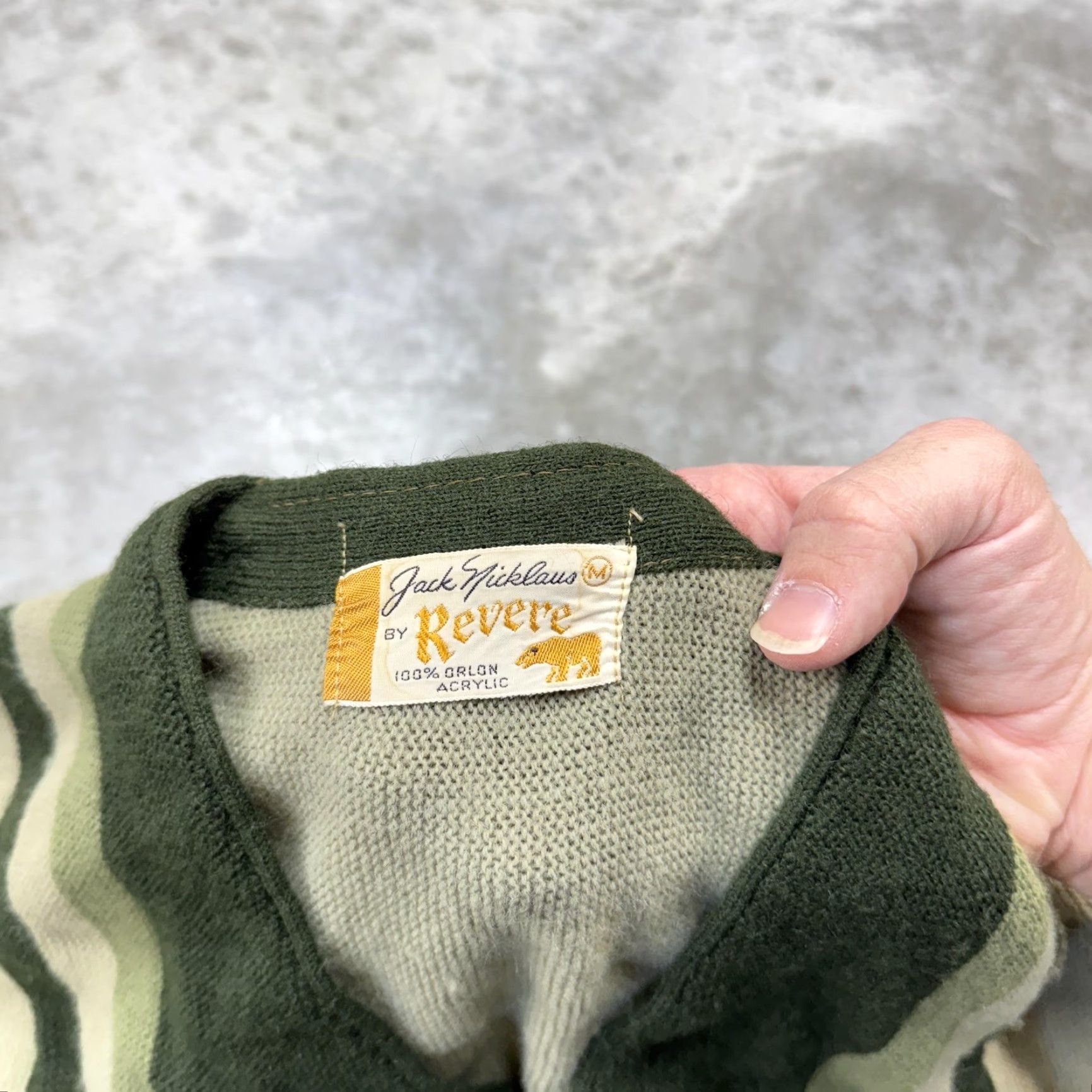 Vintage VINTAGE Jack Nicklaus Sweater Cardigan Mens M Green Knit Striped All Seasons Button Front V-Neck 70s Golf Size US M / EU 48-50 / 2 - 6 Thumbnail