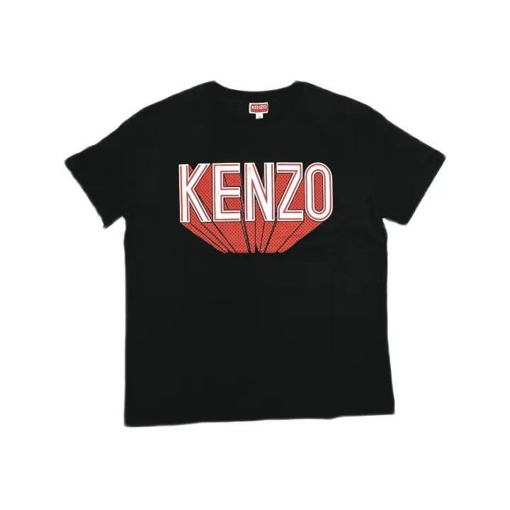 Kenzo KENZO Black Letter Print Short Sleeve T-Shirt -2507 Size M / US 6-8 / IT 42-44 - 2 Thumbnail