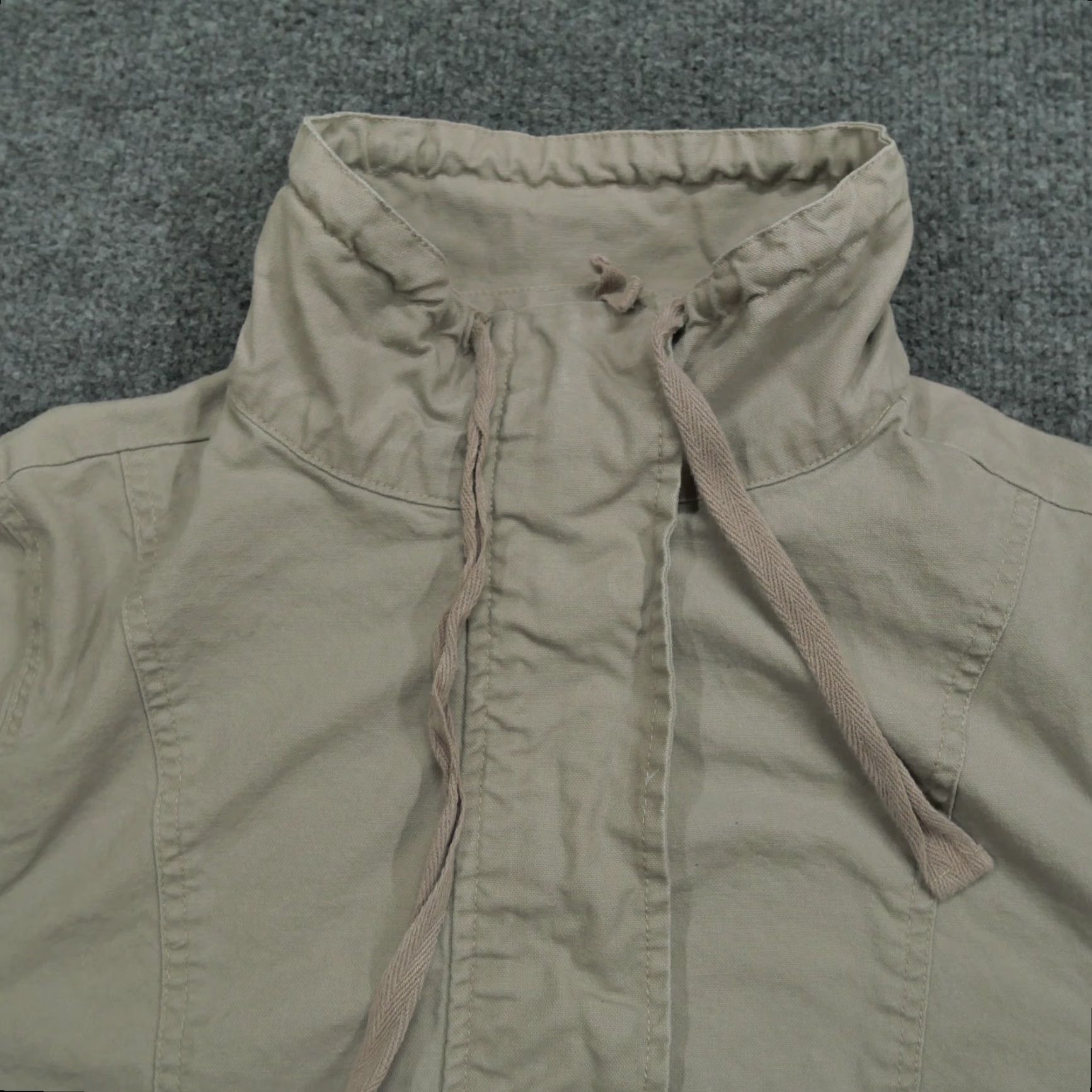 Vintage BKE Buckle Jacket Womens Small Tan Canvas Cinch Collar Waist Full Zip Size S / US 4 / IT 40 - 3 Thumbnail