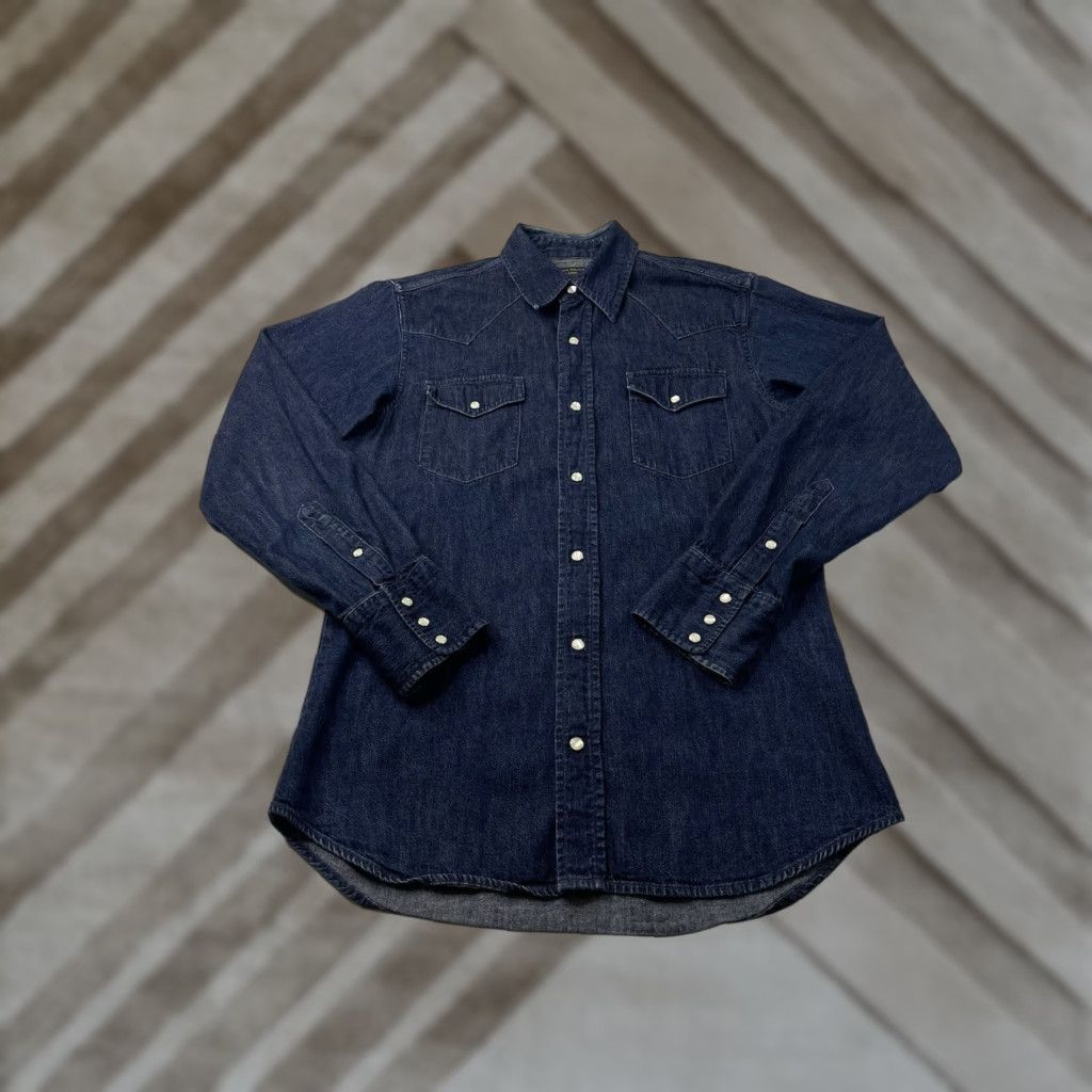 Banana Republic Banana Republic Shirt Denim Pearl Snap Blue Small Men Classic Western Rockabilly Casual Size US S / EU 44-46 / 1 - 1 Thumbnail