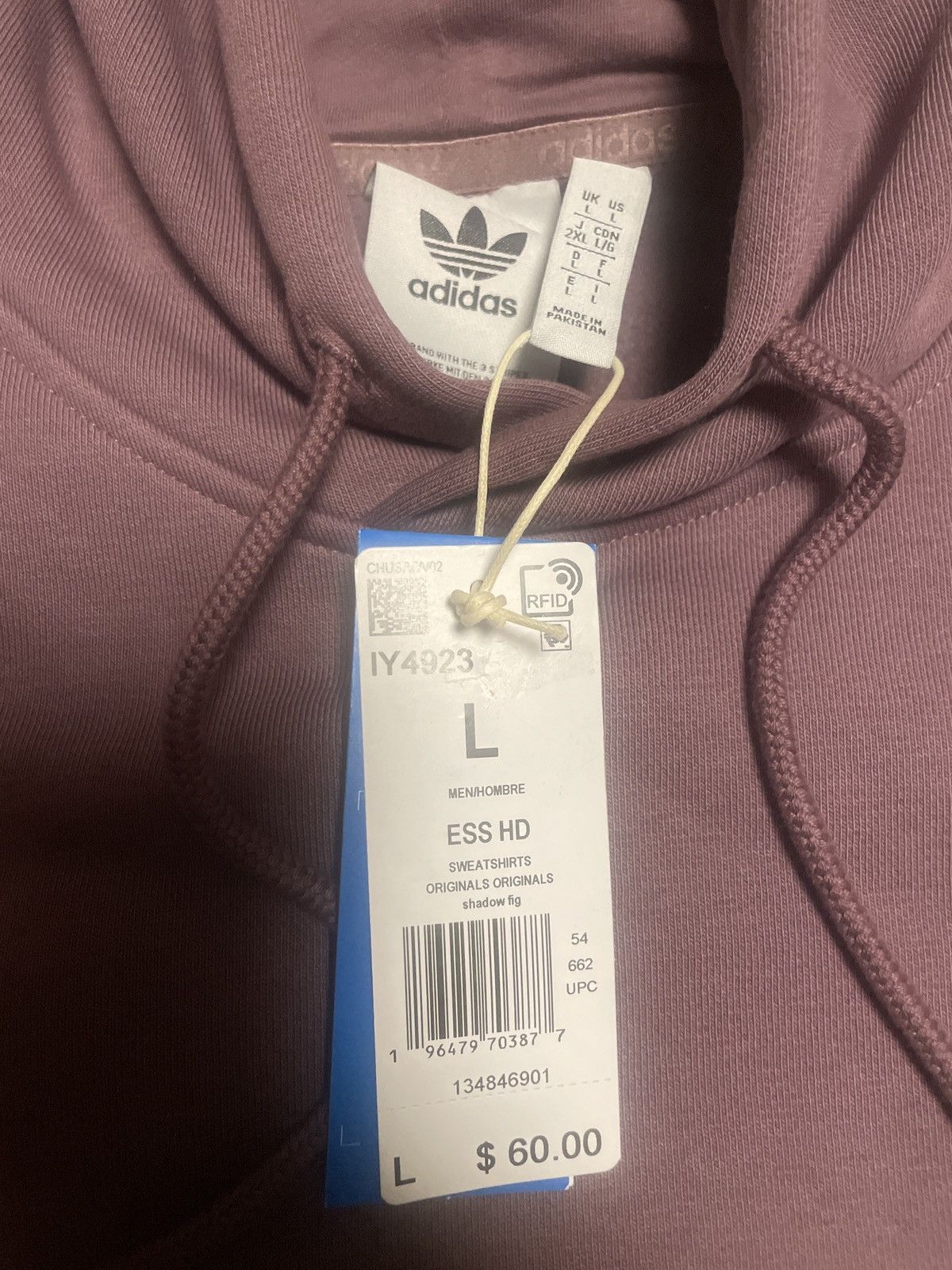Adidas Adidas muave trefoil essentials hoodie Size US L / EU 52-54 / 3 - 4 Thumbnail