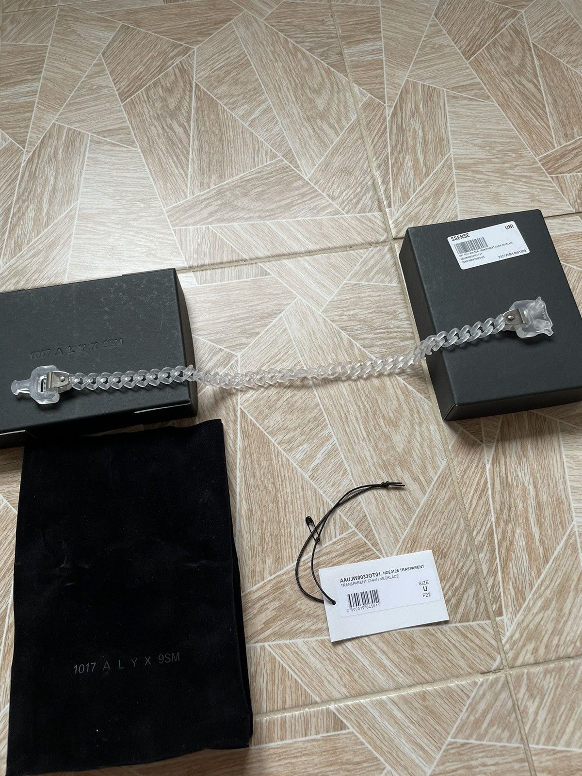 1017 ALYX 9SM Rare Designer Y2K 1017 ALYX 9SM Transparent Chain Necklace Size ONE SIZE - 8 Thumbnail