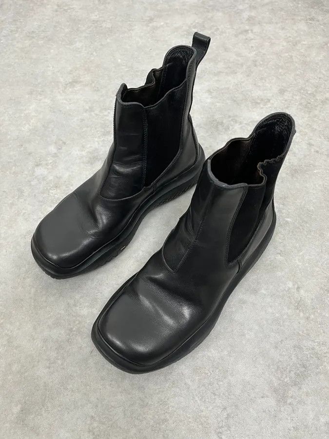 Prada AW1999 Prada Black Vibram Premium Leather Boots Size US 7 / IT 37 - 2 Thumbnail