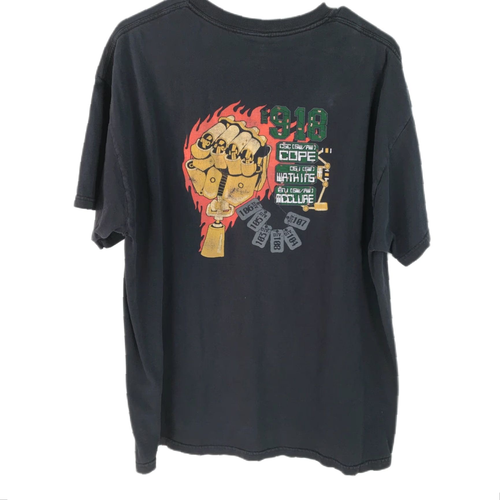 Jerzees VINTAGE Jerzees US Navy Graphic T-Shirt Black Adult XL Short Sleeve Size US 36 / EU 52 - 2 Thumbnail