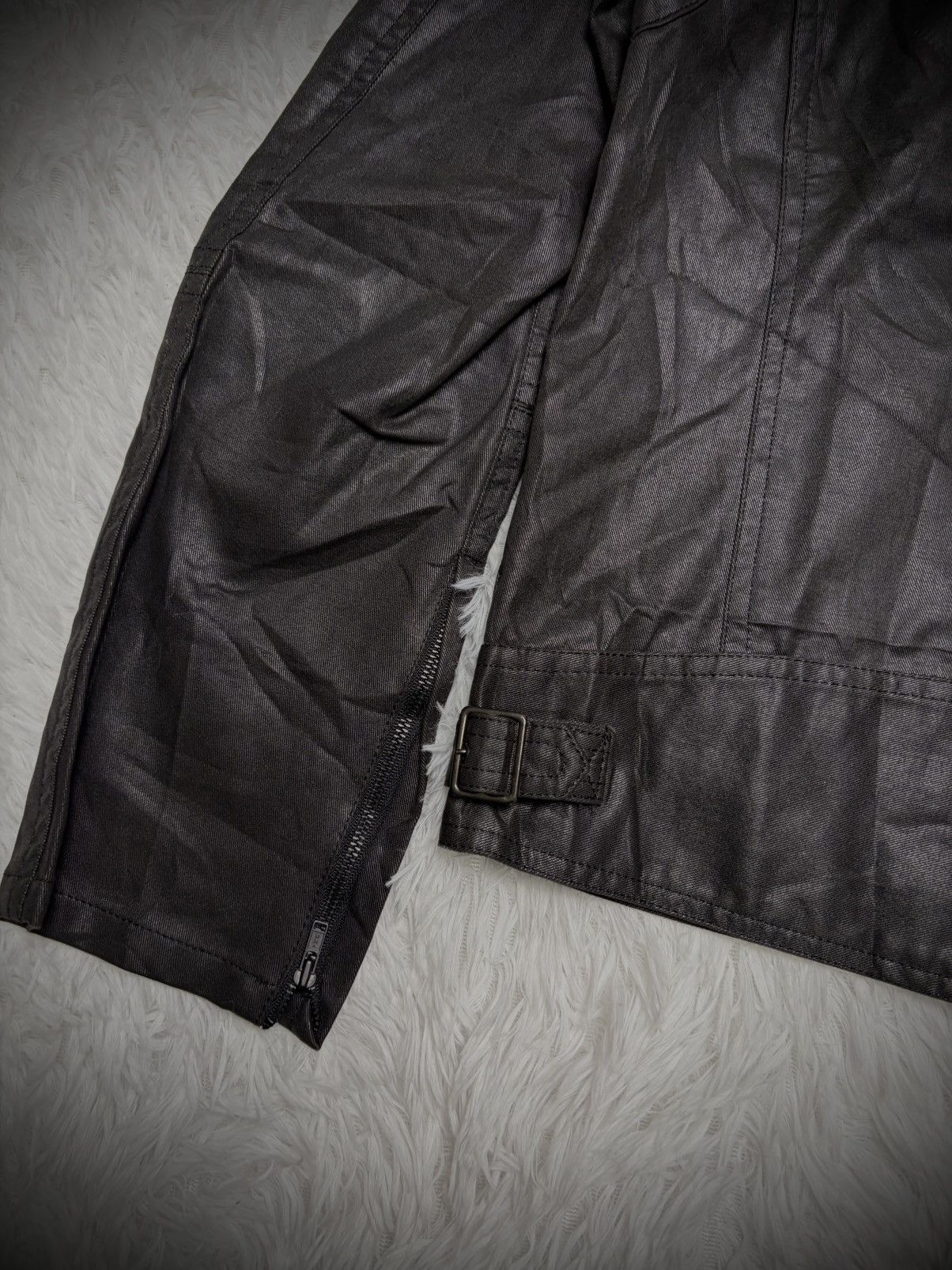 Japanese Brand Rare 2000s Schlussel biker waxed denim jacket vkei Size US M / EU 48-50 / 2 - 7 Thumbnail