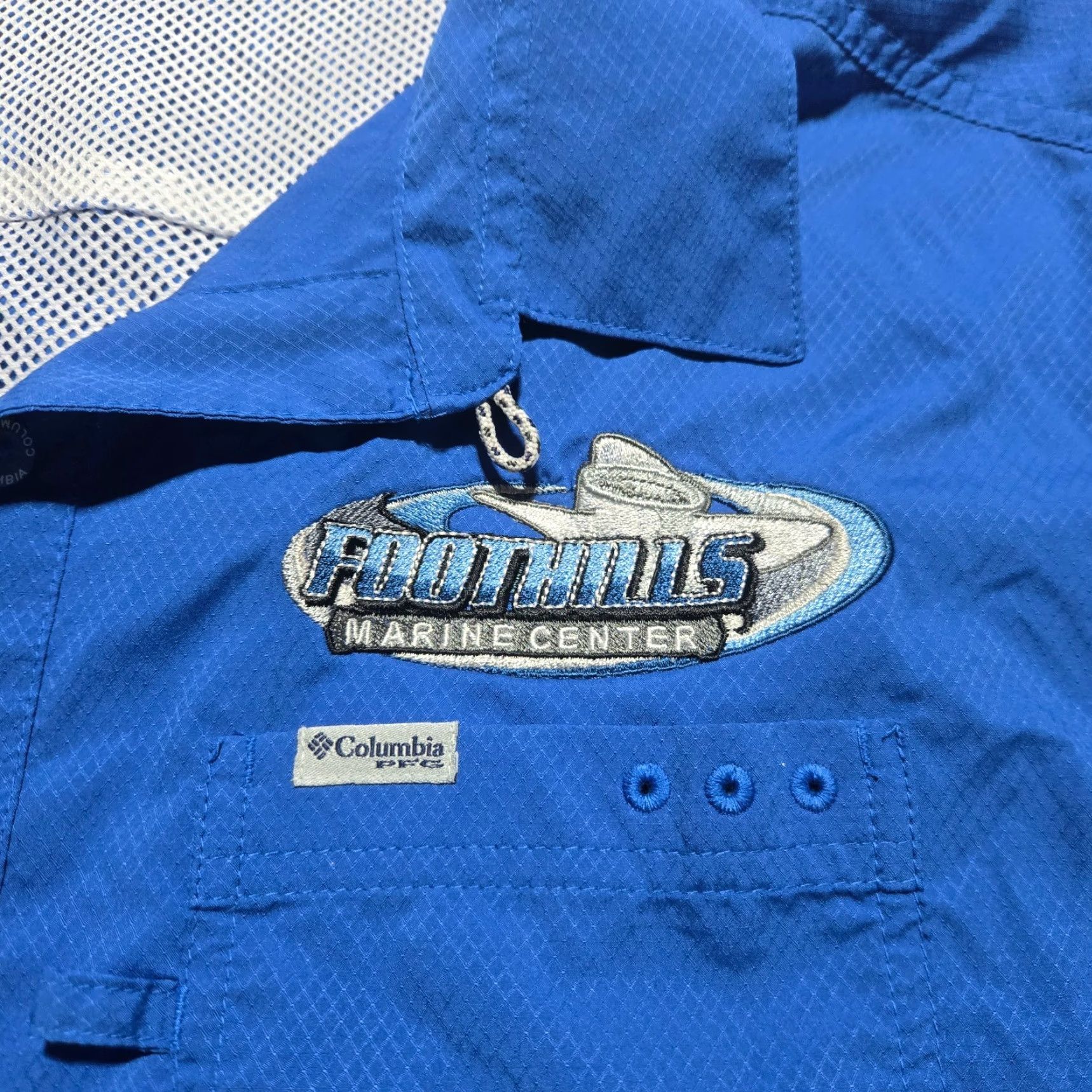 Vintage Columbia Shirt Mens L Blue PFG Foothills Omni-Shade Short Sleeve Button Up Collared Casual Modern Size US L / EU 52-54 / 3 - 3 Thumbnail