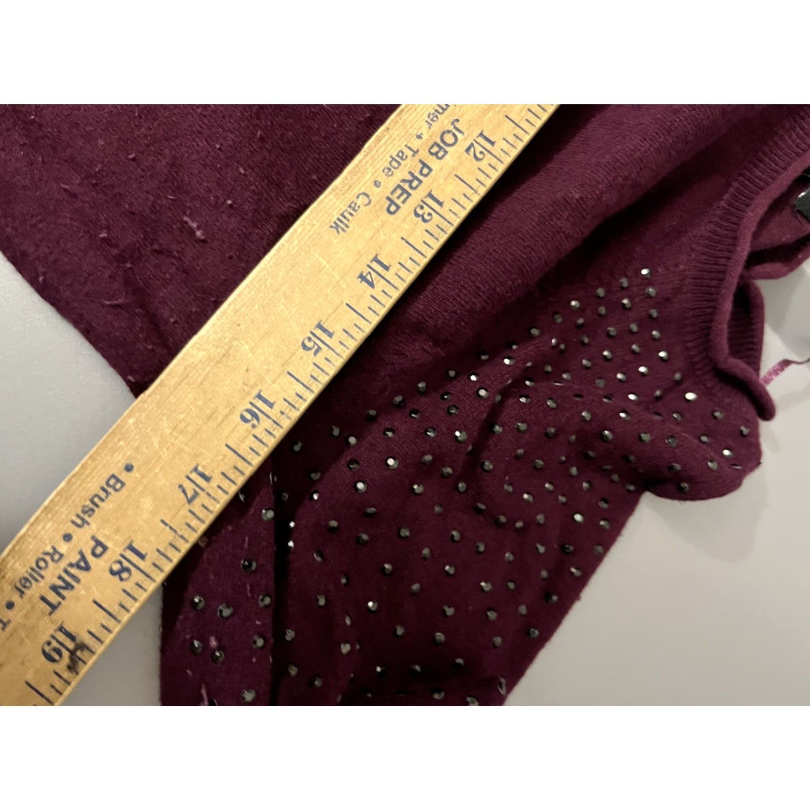 Apt. 9 VINTAGE Apt. 9 Sweater Shirt Women XS Maroon 3/4 Sleeve Boat Neck Pullover Women’s XS Size XS / US 0-2 / IT 36-38 - 6 Thumbnail