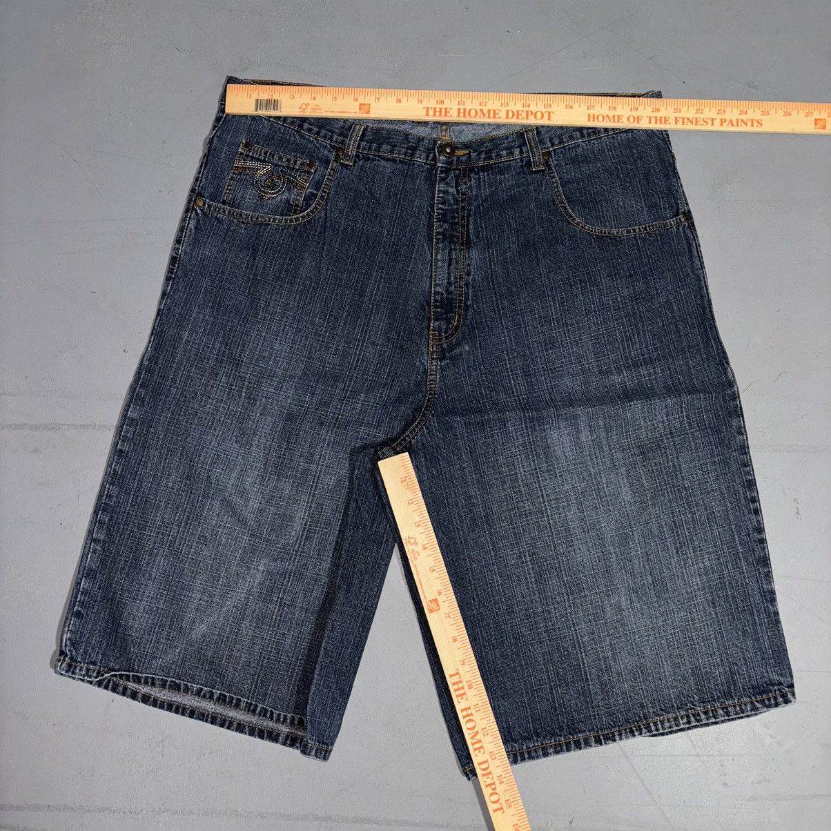 Ecko Unltd. × Southpole Y2K Baggy Shorts Jorts Denim Faded Southpole Ecko 40 Size US 40 / EU 56 - 4 Thumbnail