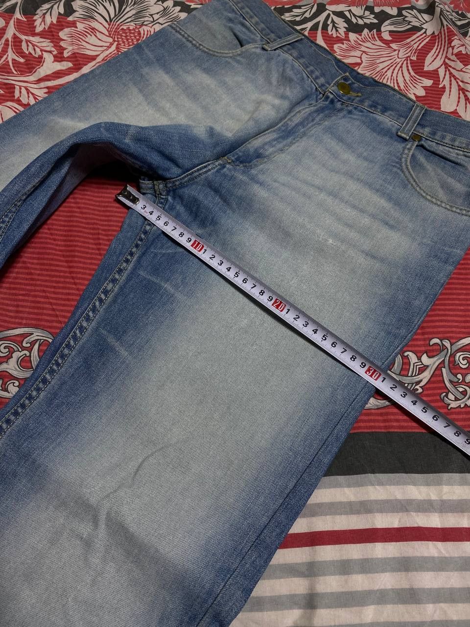 Japanese Brand Crazy Crash Dirty Baggy Faded Jean Japan Avant Garde Style Size US 32 / EU 48 - 14 Thumbnail