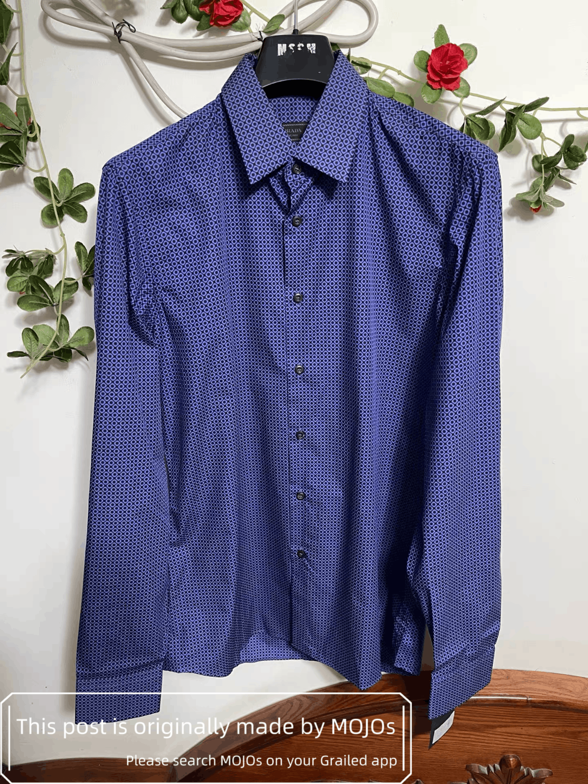 Sz 41 Prada Pattern Shirt mojos321227