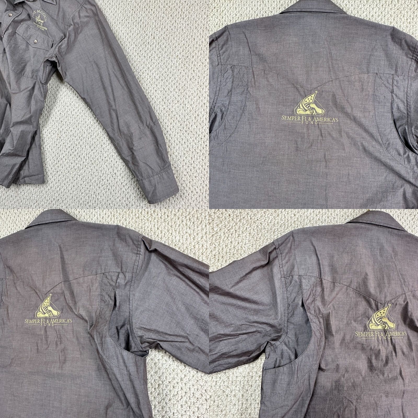 Logo 7 Schaefer Outfitter Shirt Mens XL Brown Long Sleeve Western Embroidered Logo Button-Up Casual Workwear Size US XL / EU 56 / 4 - 10 Thumbnail