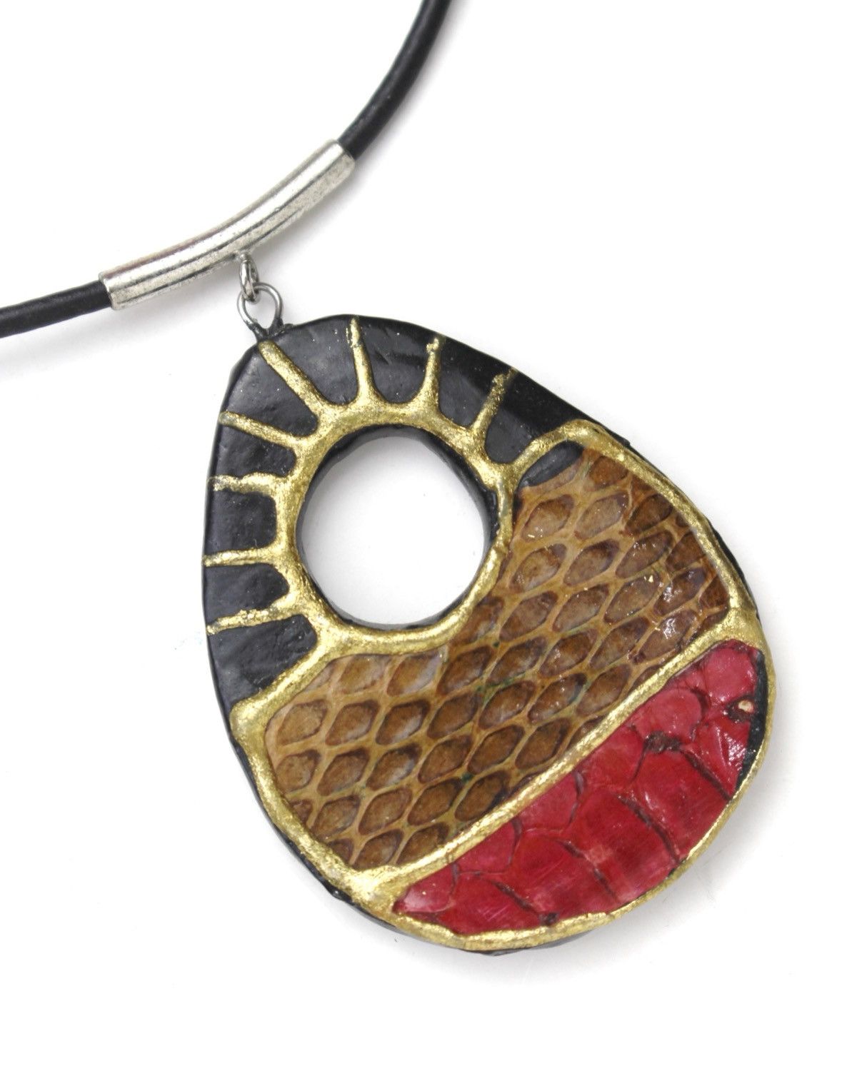 Hysteric Glamour 2000S JAPANESE MADE SUNBRUST PYTHON WOOD PENDENT NECKLACE Size ONE SIZE - 3 Thumbnail