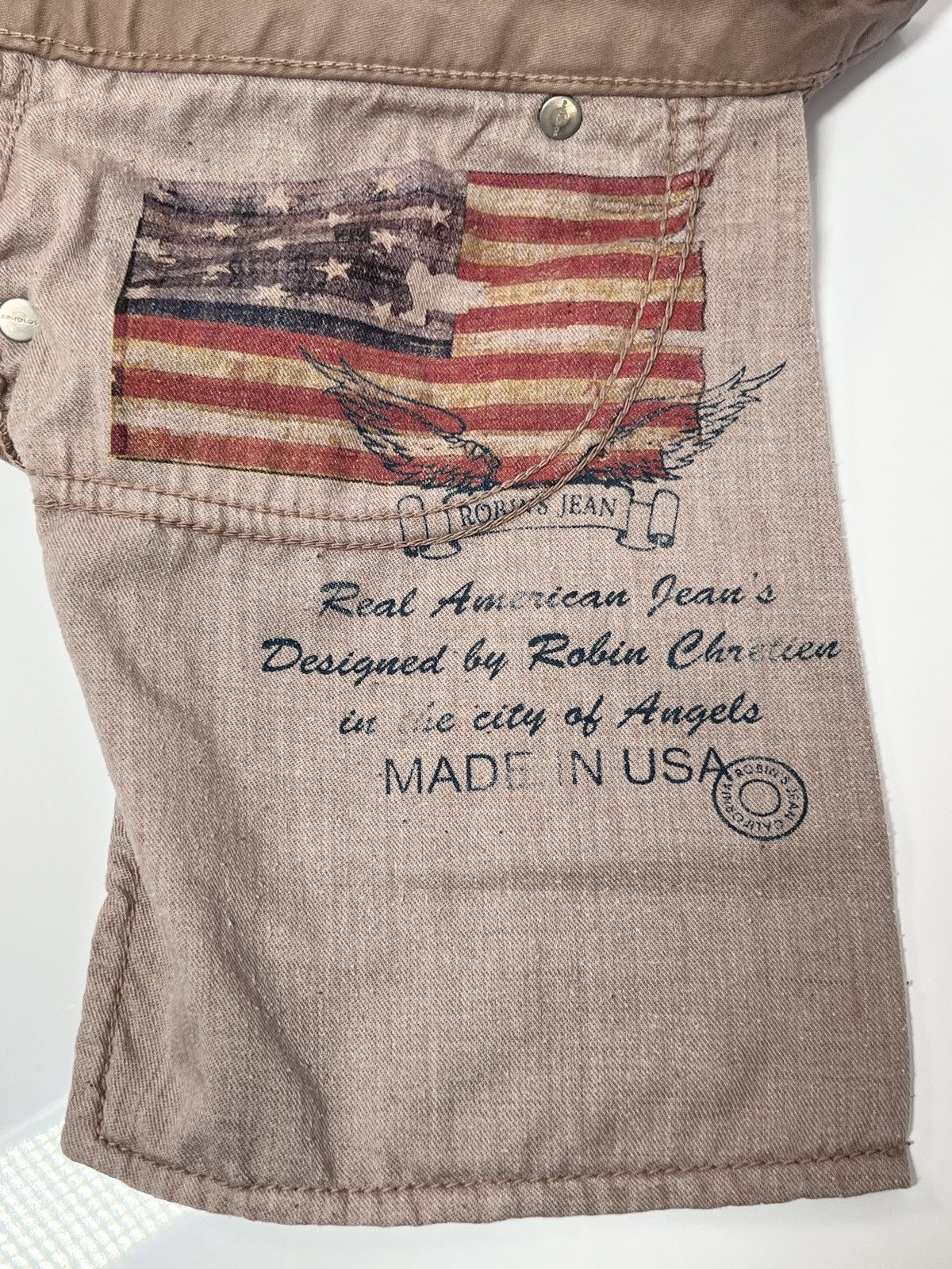 Robins Jeans Robin’s Jeans $297 Dusty Rose Long Flap Shorts SP5519 Size US 31 - 4 Thumbnail