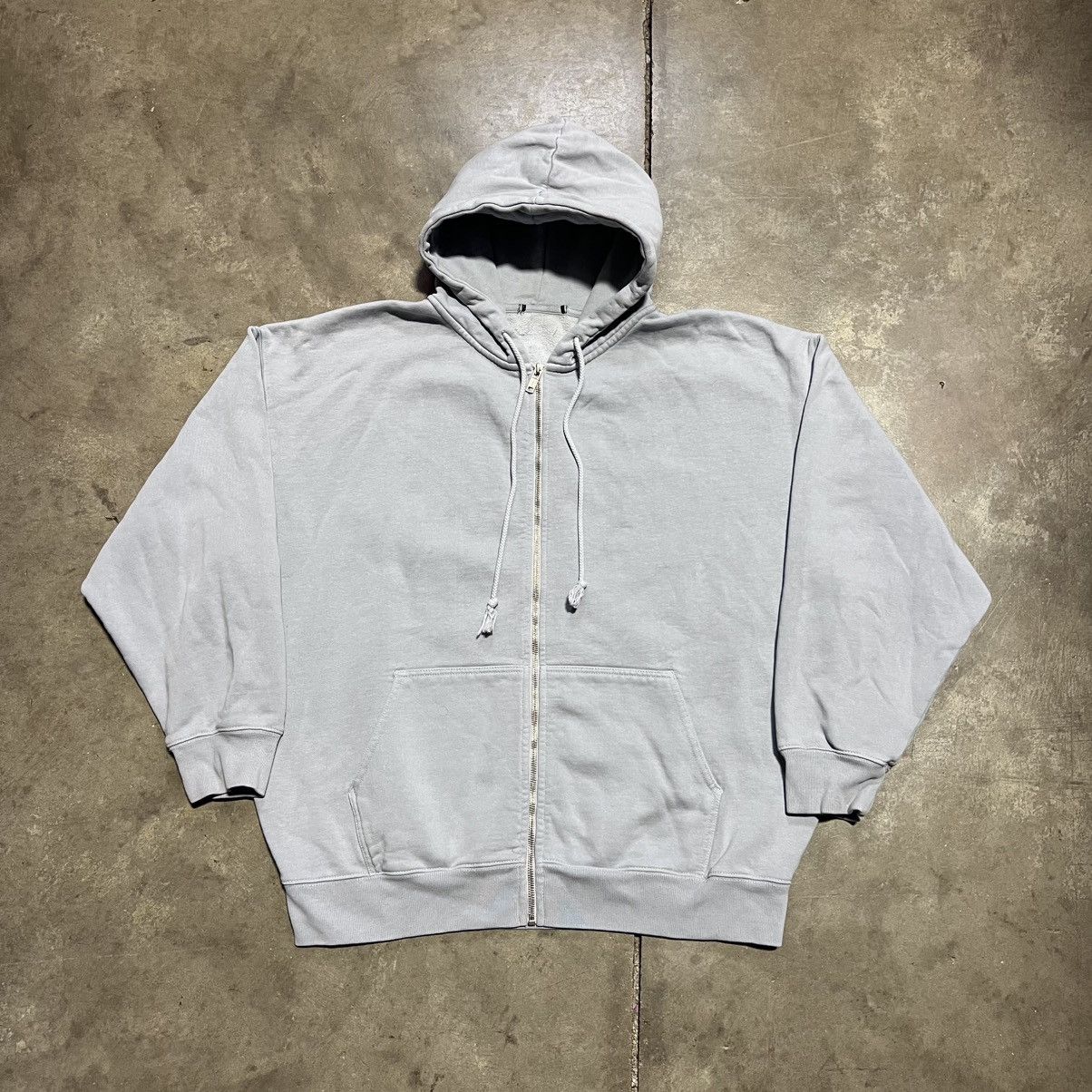 Vintage Vintage Zip Up Hoodie Sweatshirt Heavyweight Faded Boxy Size US XL / EU 56 / 4 - 4 Thumbnail