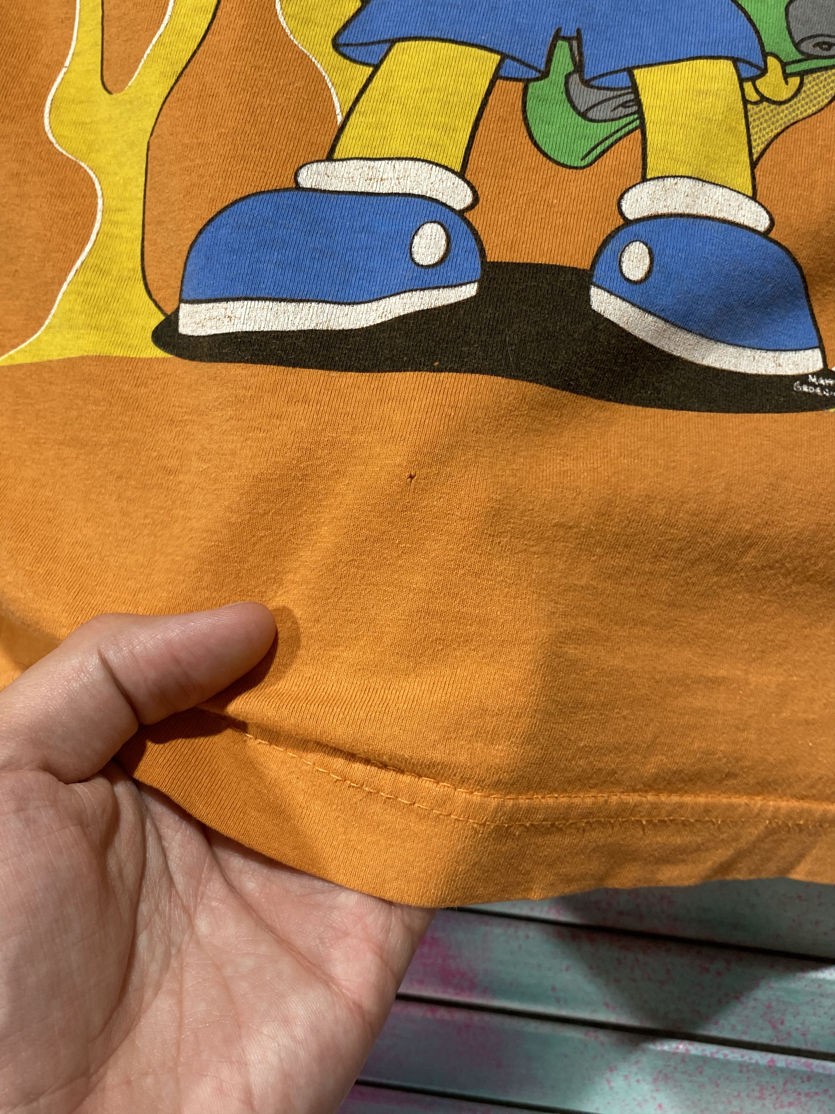 Anime Vintage 90s The Simpsons Bart Flame Logo Tee Size US S / EU 44-46 / 1 - 3 Thumbnail