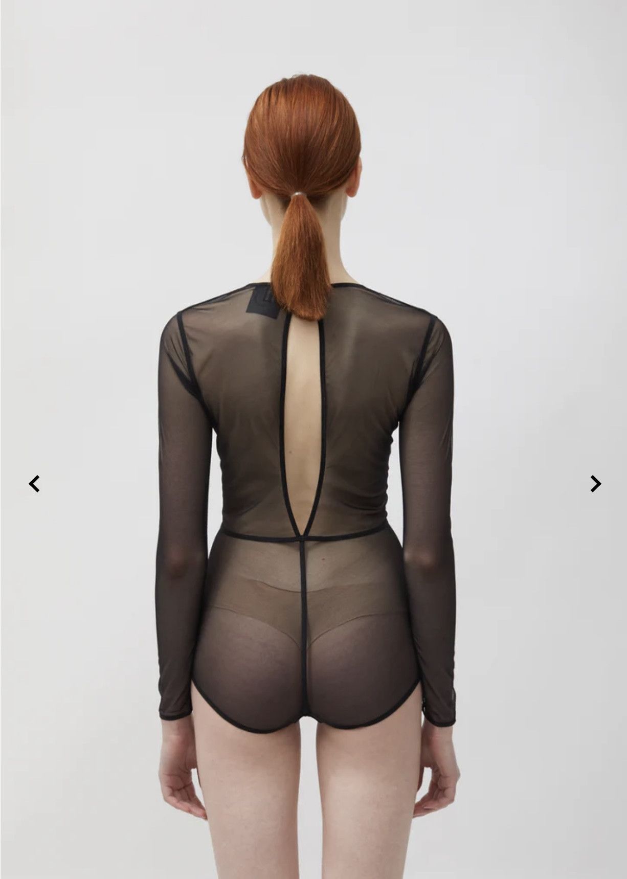 Ann Demeulemeester ANN DEMEULEMEESTER New Soft Tulle Bodysuit Size XS / US 0-2 / IT 36-38 - 2 Thumbnail