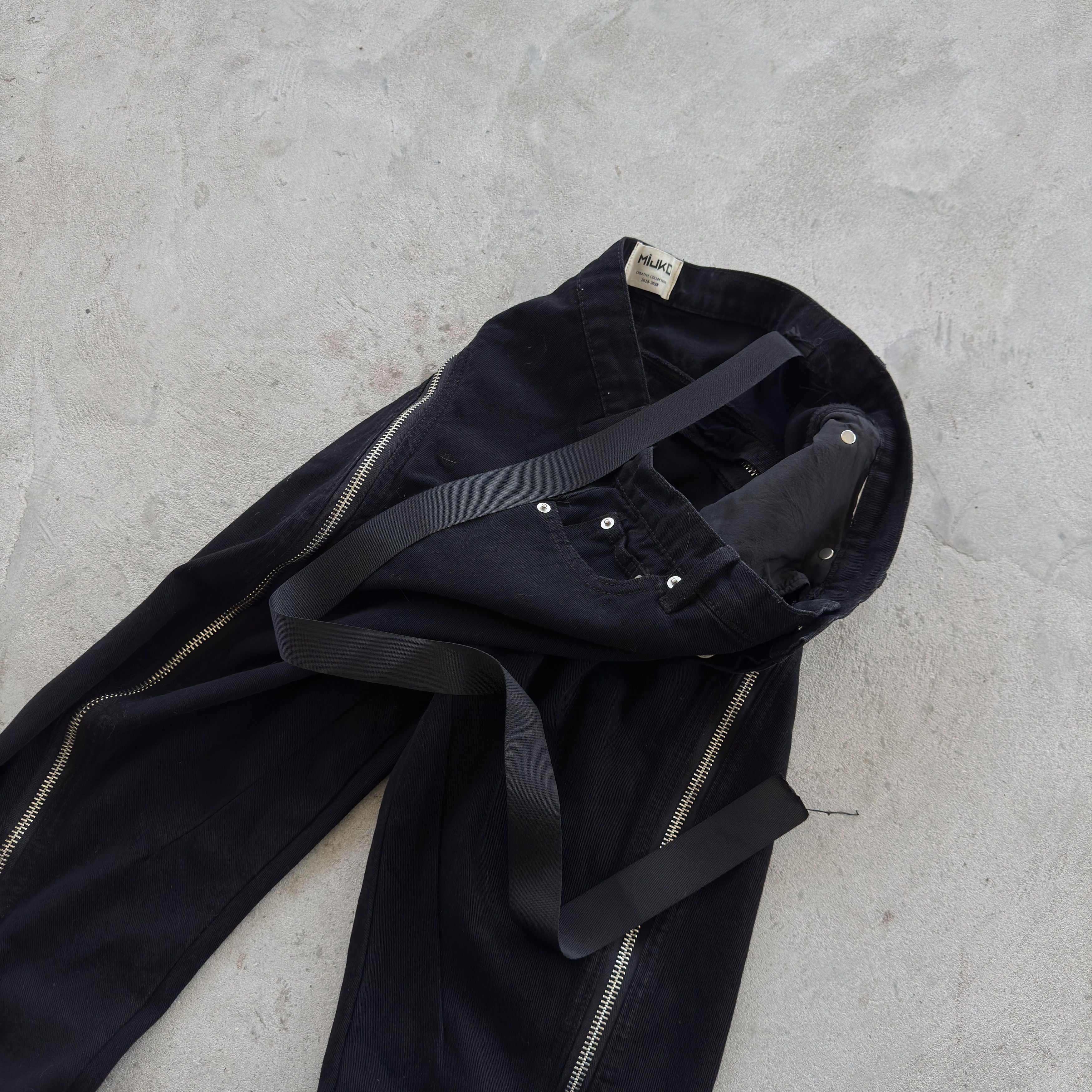 Vintage Miuko Creative Collection Black Side Zip Flare Denim Jeans Size US 33 - 6 Thumbnail