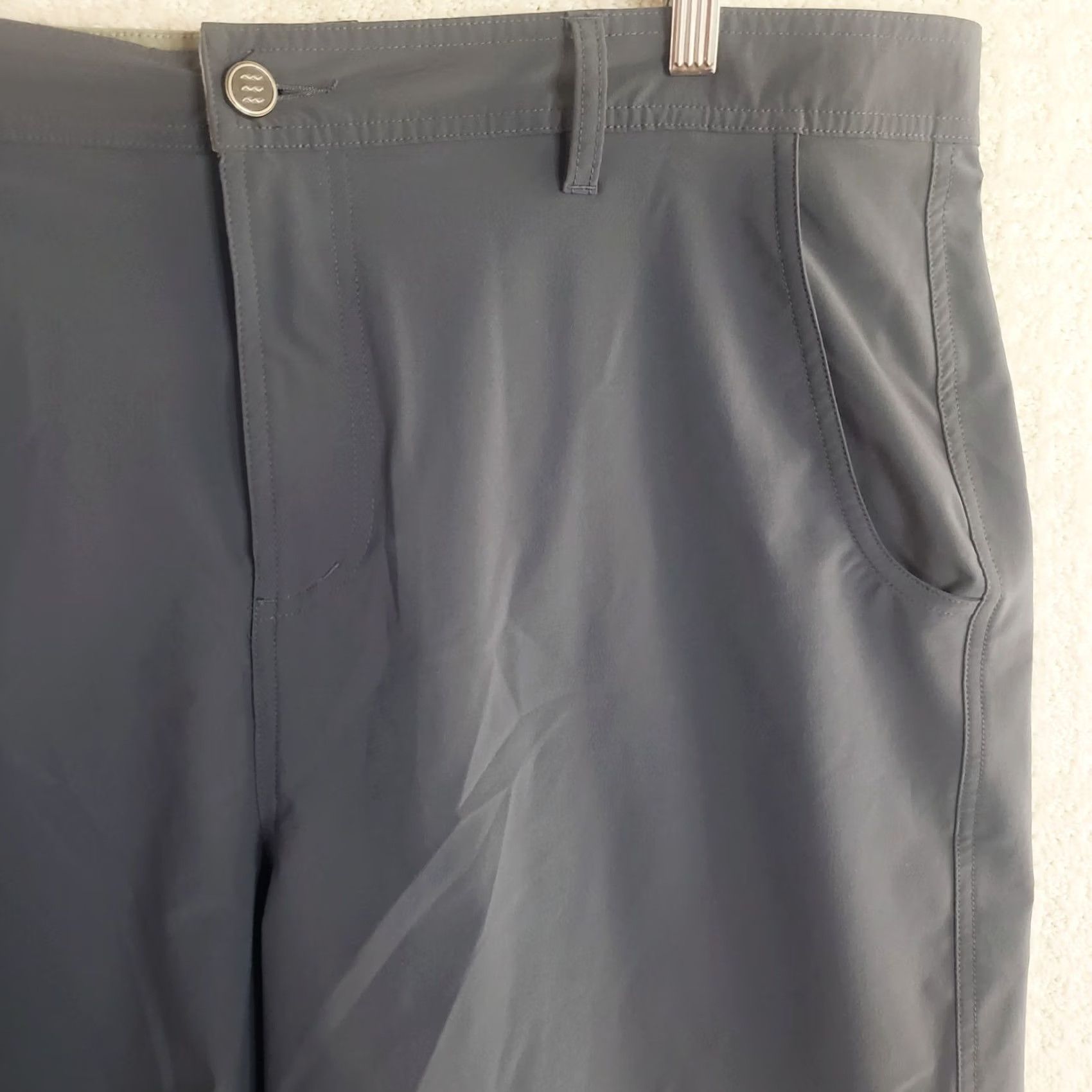 Vintage Free Fly Men 40x8 Dark Gray Performance Fishing Chino Sportswear Shorts Size US 40 / EU 56 - 4 Thumbnail