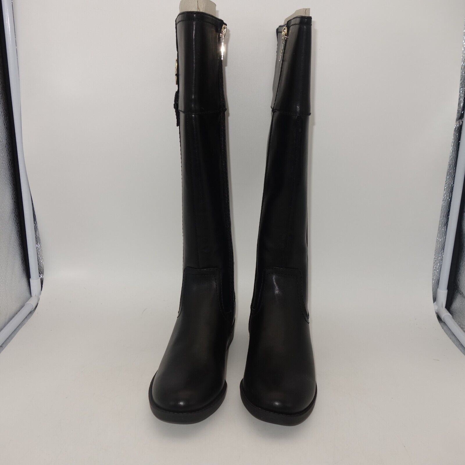 Tommy Hilfiger NEW Tommy Hilfiger Imina Black Knee High Riding Boot Size US 6.5 / IT 36.5 - 6 Thumbnail