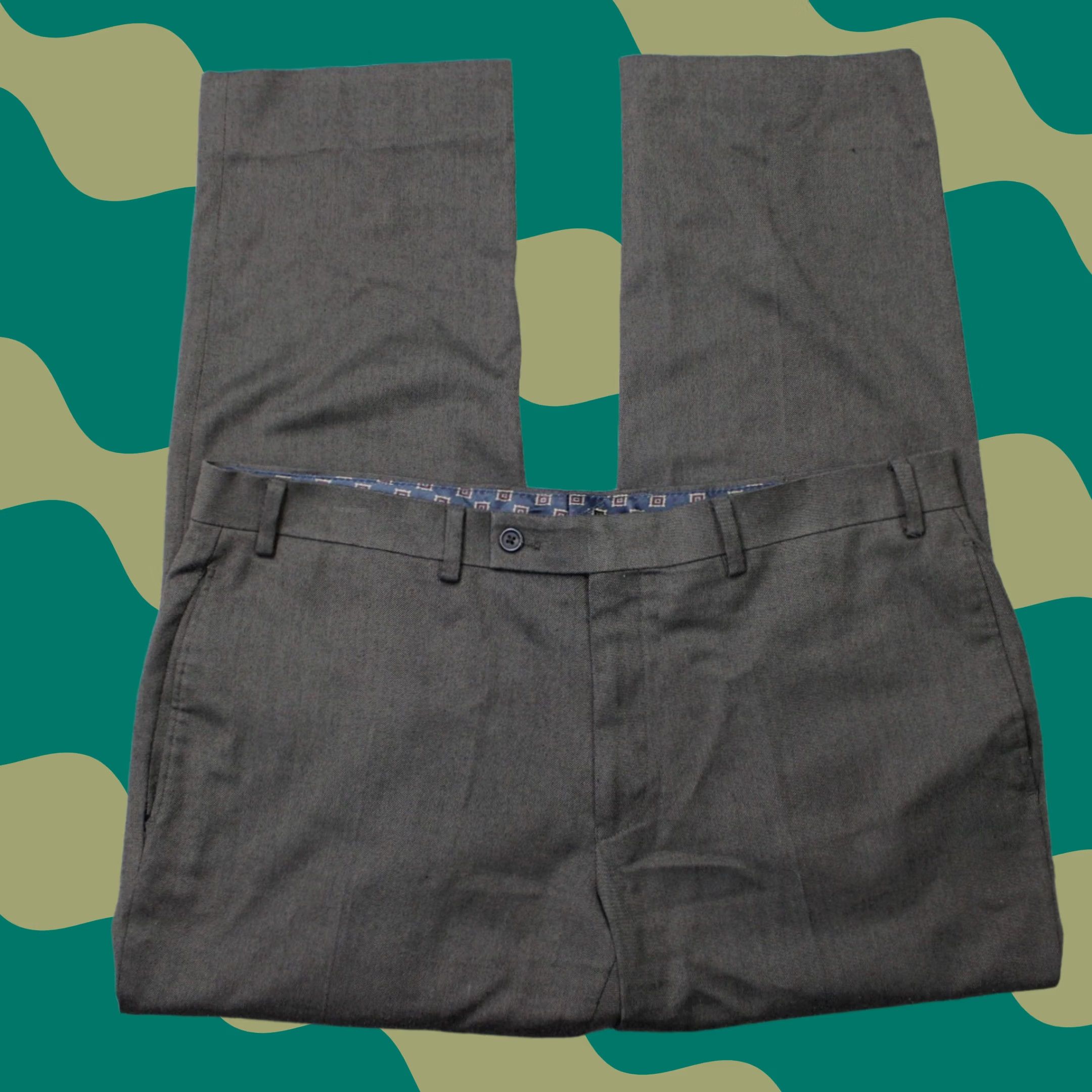 Ralph Lauren LAUREN Ralph Lauren Pants Mens 36x29 Brown Flat Front Polyester/Rayon Stretch Dress Pants Regular Straight Front 90s Theme Mens Size US 36 / EU 52 - 1 Thumbnail