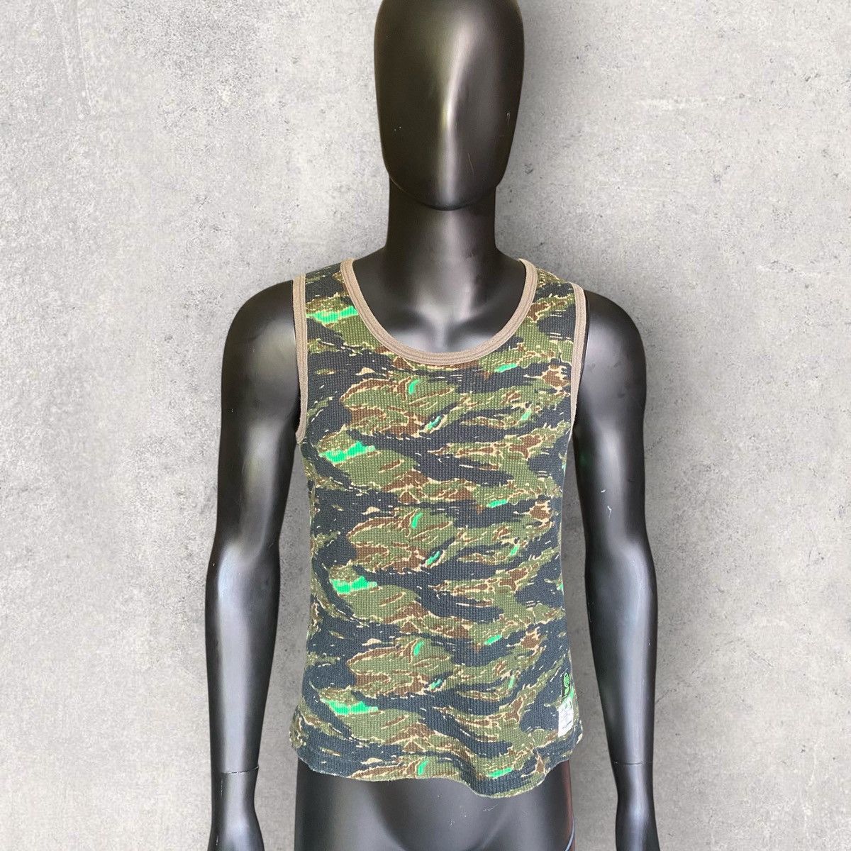 AW01 Undercover Tiger Stripe Camo Waffle Tank Top
