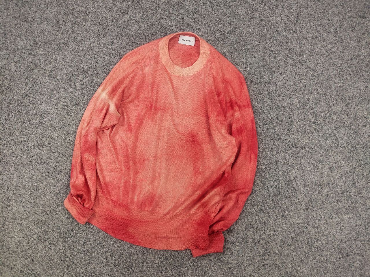 Other Scaglione Design merino x cashmere garment dyed red sweater Size M / US 6-8 / IT 42-44 - 3 Thumbnail