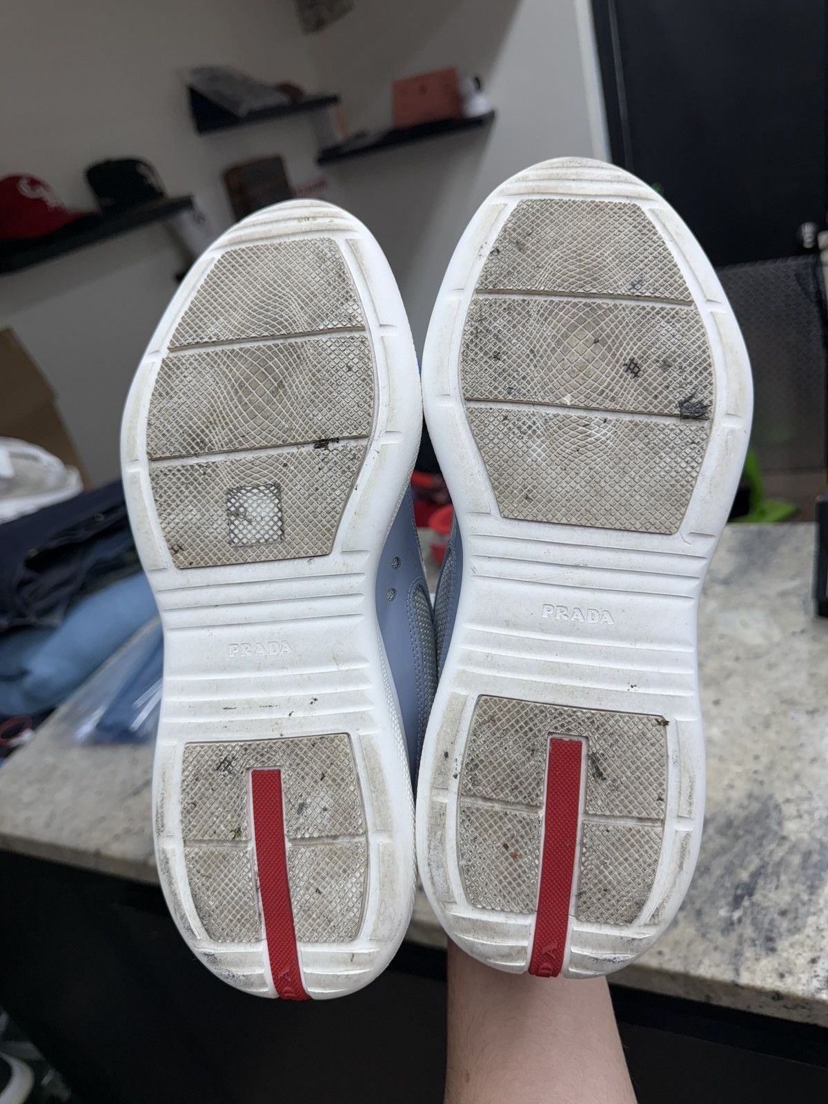 Prada American Prada Baby Blue Shiny Cups Size US 9.5 / EU 42-43 - 5 Thumbnail