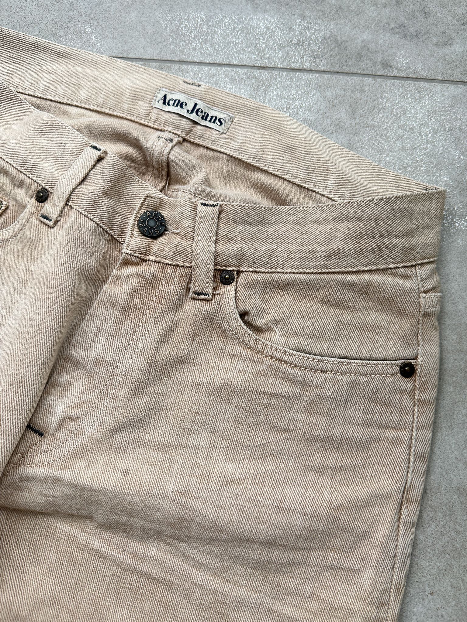 Acne Studios Acne Studios Beige Denim Pants Jeans Size 29" - 4 Thumbnail