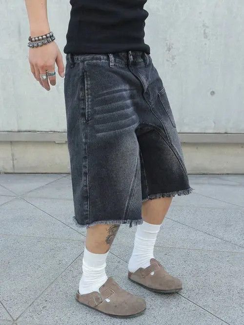 Jean Norika x Egawa Washed edge Y2K opium shorts jeans Size US 32 / EU 48 - 6 Thumbnail