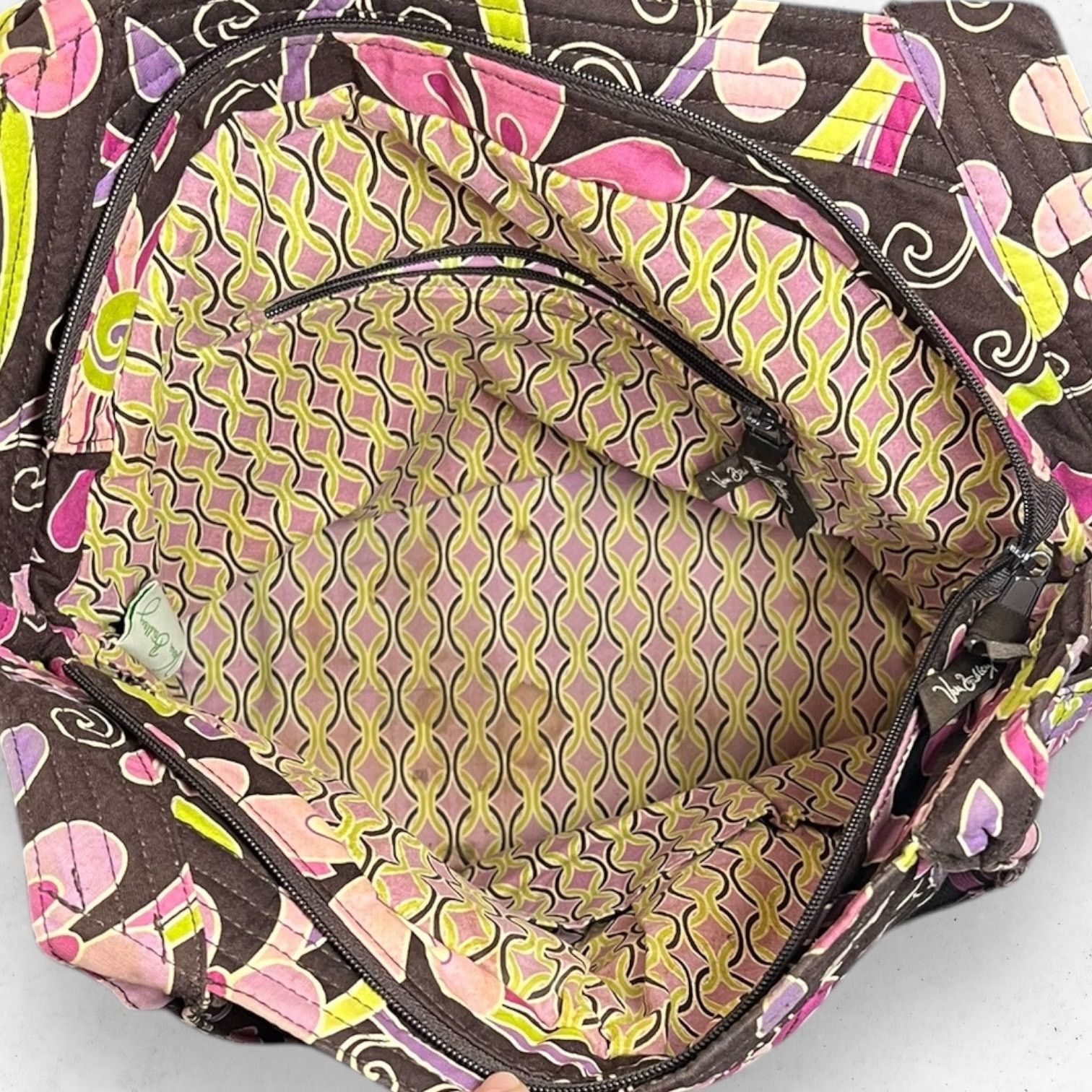 Vera Bradley Vera Bradley Retired Pattern Purple Punch Bag Purse Tote Bag Size ONE SIZE - 3 Thumbnail