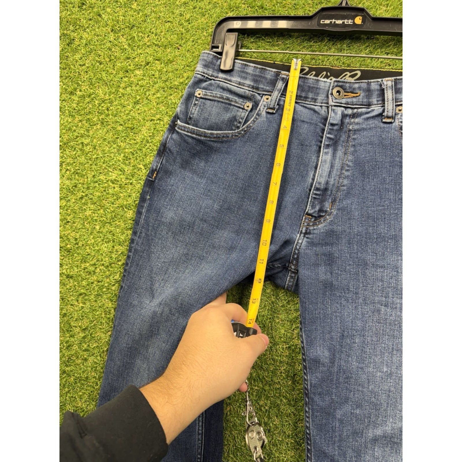 Eddie Bauer Eddie Bauer Travex Jeans Mens 32x32 Blue Straight Leg Stretch Denim Hiking Jeans Size US 32 / EU 48 - 6 Thumbnail