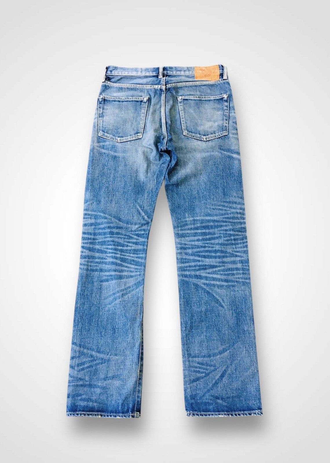 Japanese Brand W Craft Union Distressed Jeans (15) Size US 32 / EU 48 - 2 Thumbnail