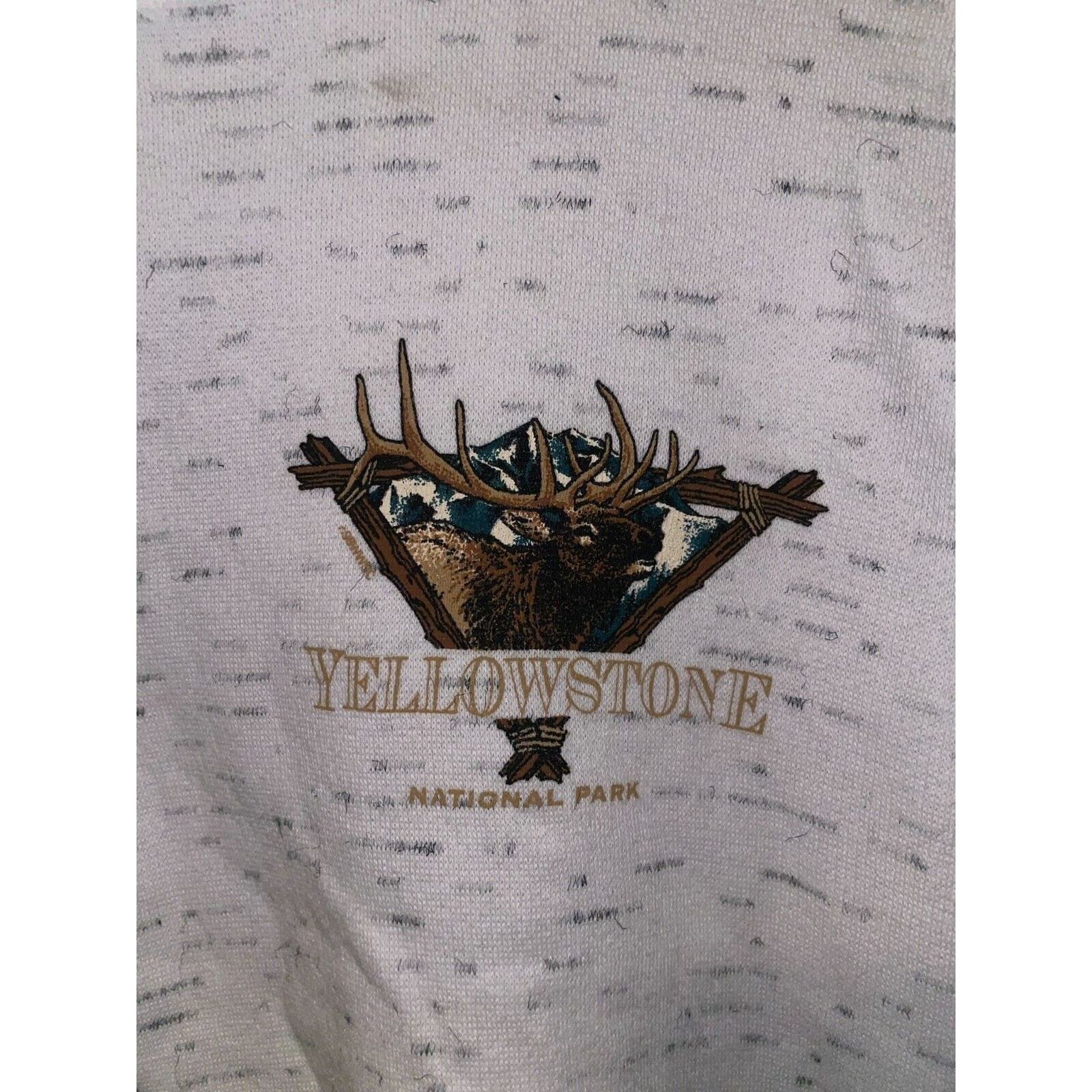 Vintage Vintage Yellowstone Hoodie National Park 1/4 Zip VTG 90s L Size US L / EU 52-54 / 3 - 3 Thumbnail