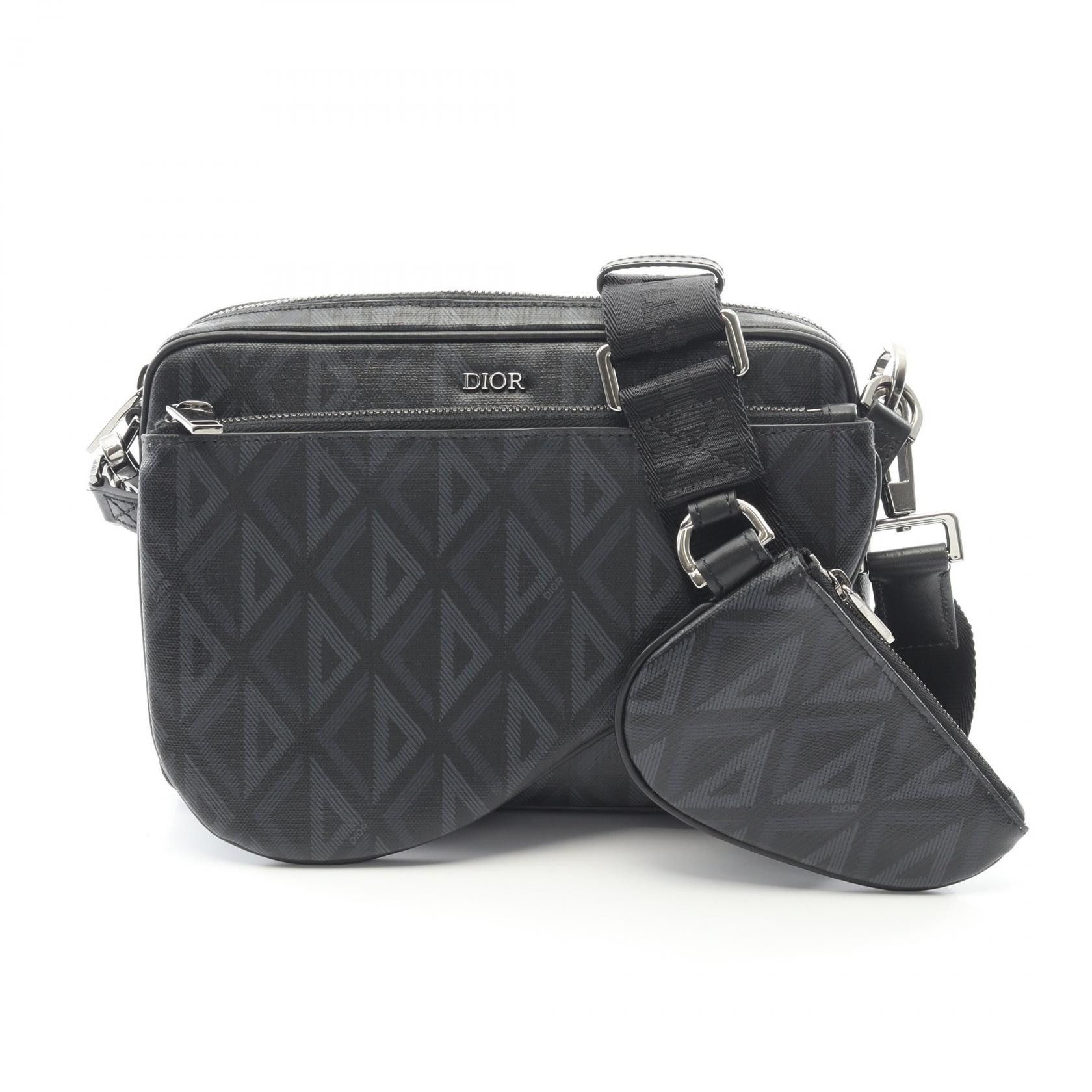 Dior Dior Christian Dior CD Diamond PVC Coated Canvas Leather Shoulder Bag Plastic / Synthetic Shoulder Bag DUTY FREE for USA Size ONE SIZE - 1 Thumbnail